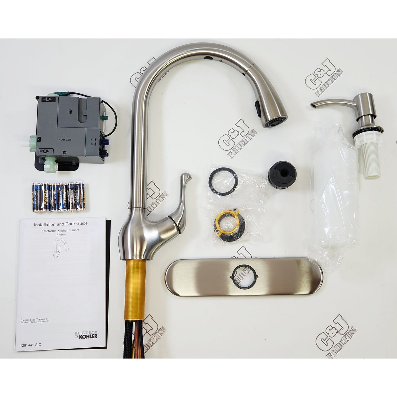 Kohler R78035-SD-VS Barossa Touchless Pull-Down Kitchen Faucet - Stainless