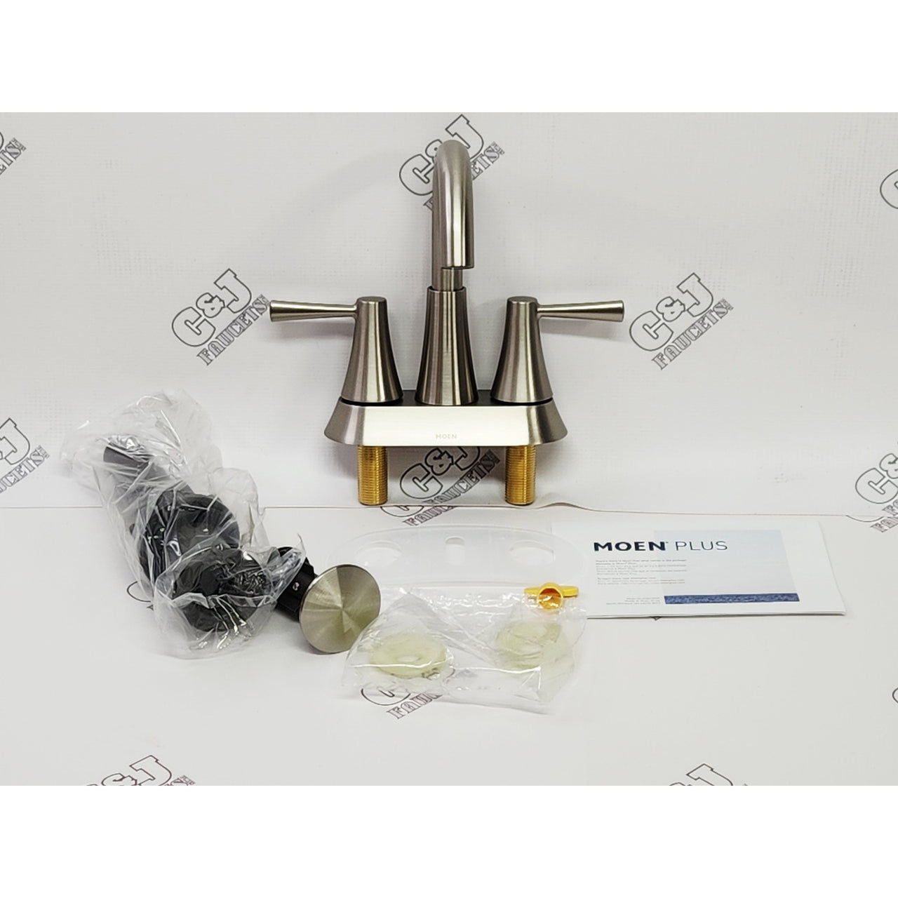 Moen 84022SRN Ronan 4" Centerset 2-Handle Bathroom Faucet - Brushed Nickel