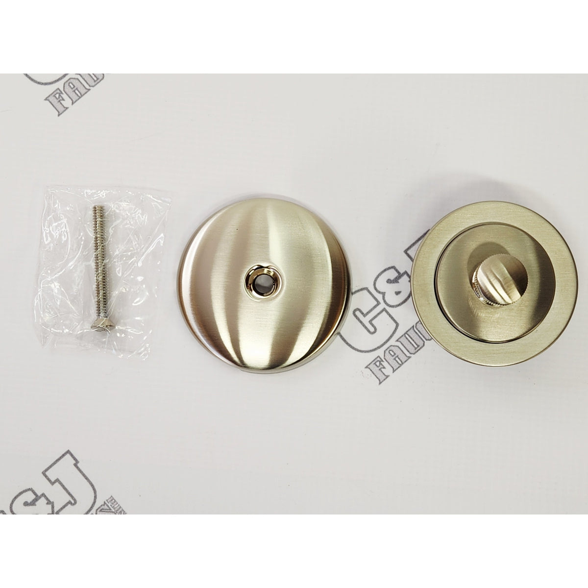 Moen T90331BN Push-N-Lock Tub & Shower Drain Kit w/Overflow Cover - Brush Nickel