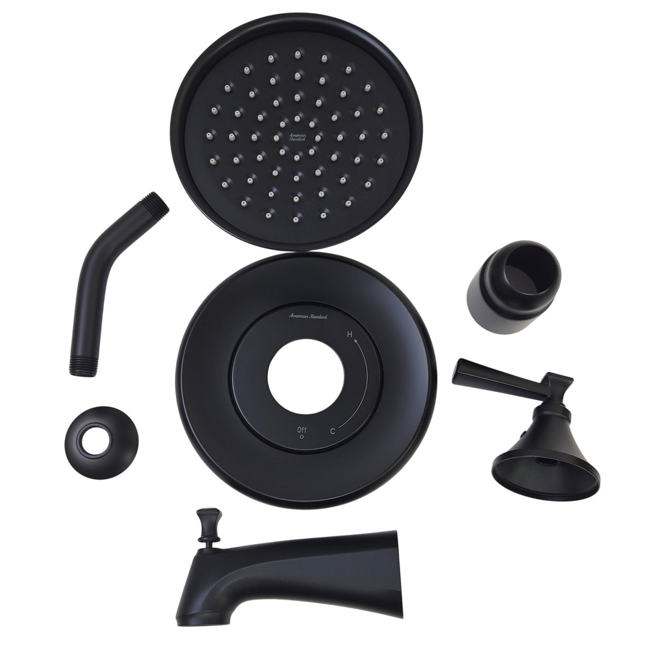 American Standard 7417502.243 Rumson 1-Spray Tub and Shower Faucet - Matte Black