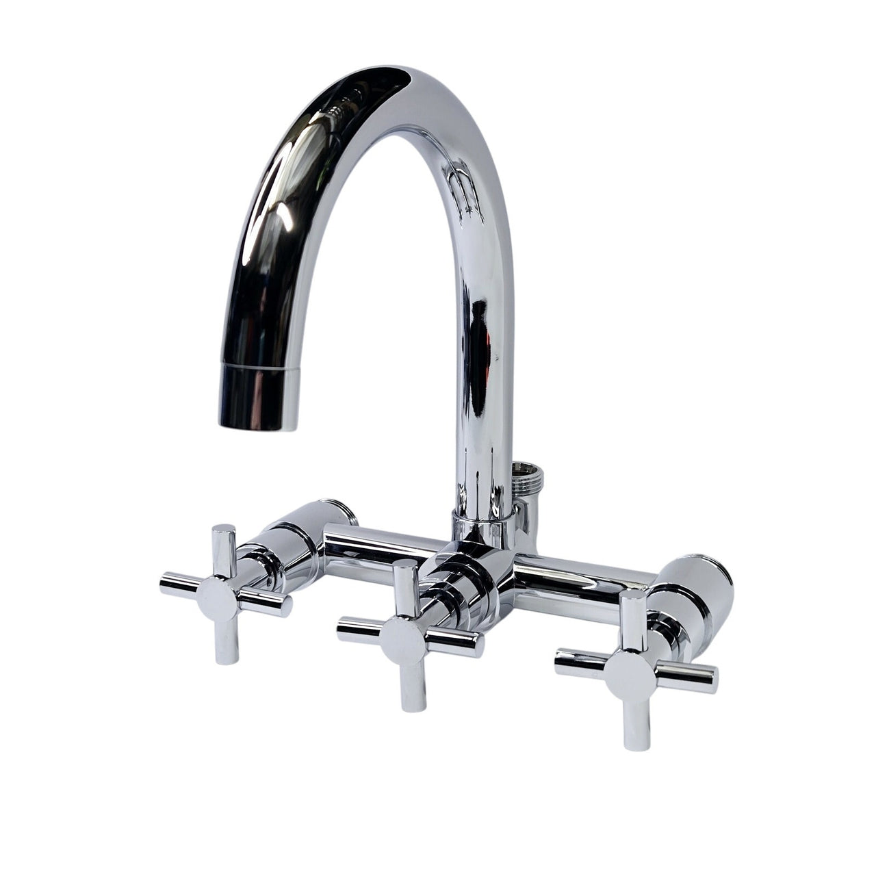Signature Hardware 421680 Sebastian Deck-Mount Tub Faucet, Cross Handles -Chrome