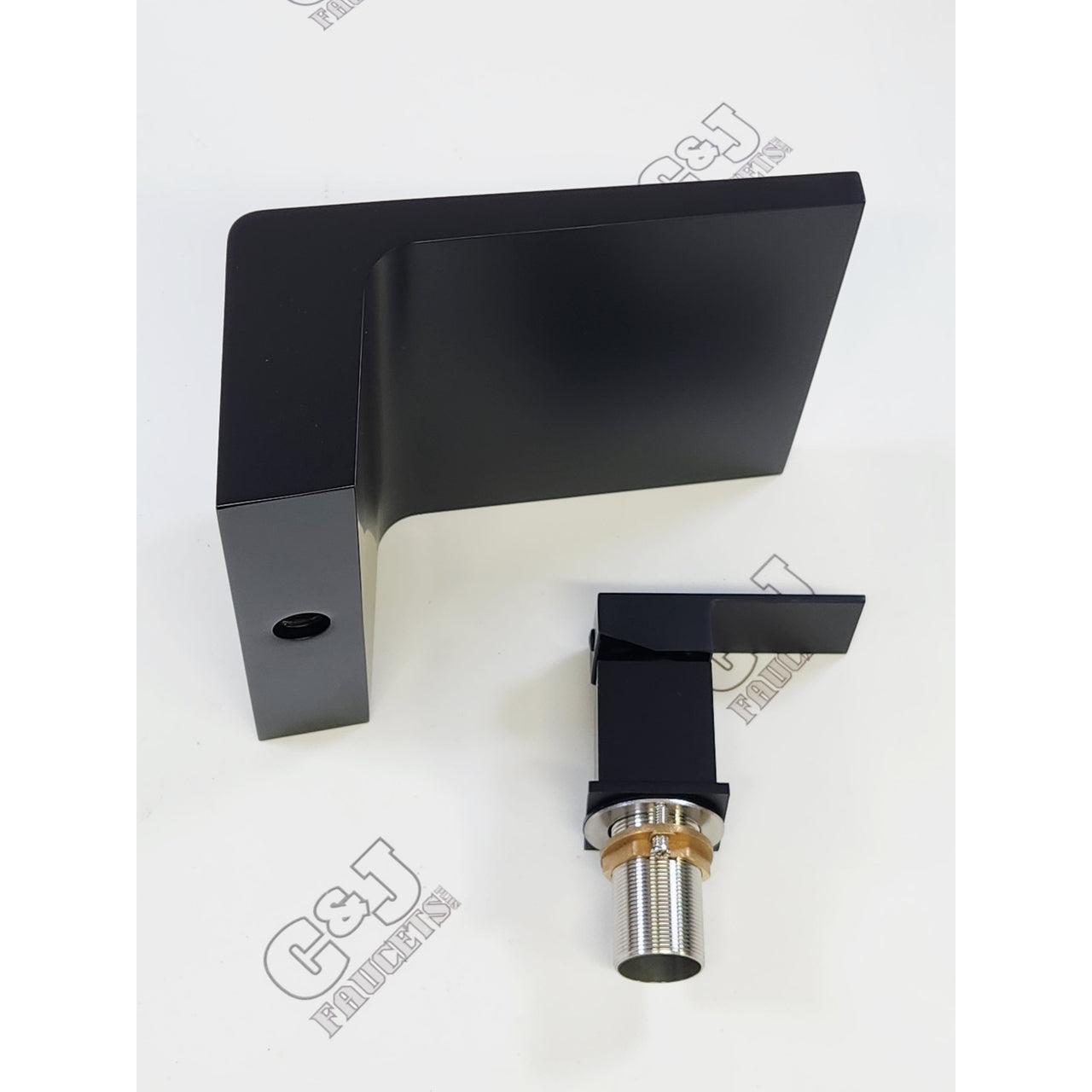 Fapully FAD-HS0169B Deck Mount Waterfall Tub Faucet Hand Shower - Matte Black