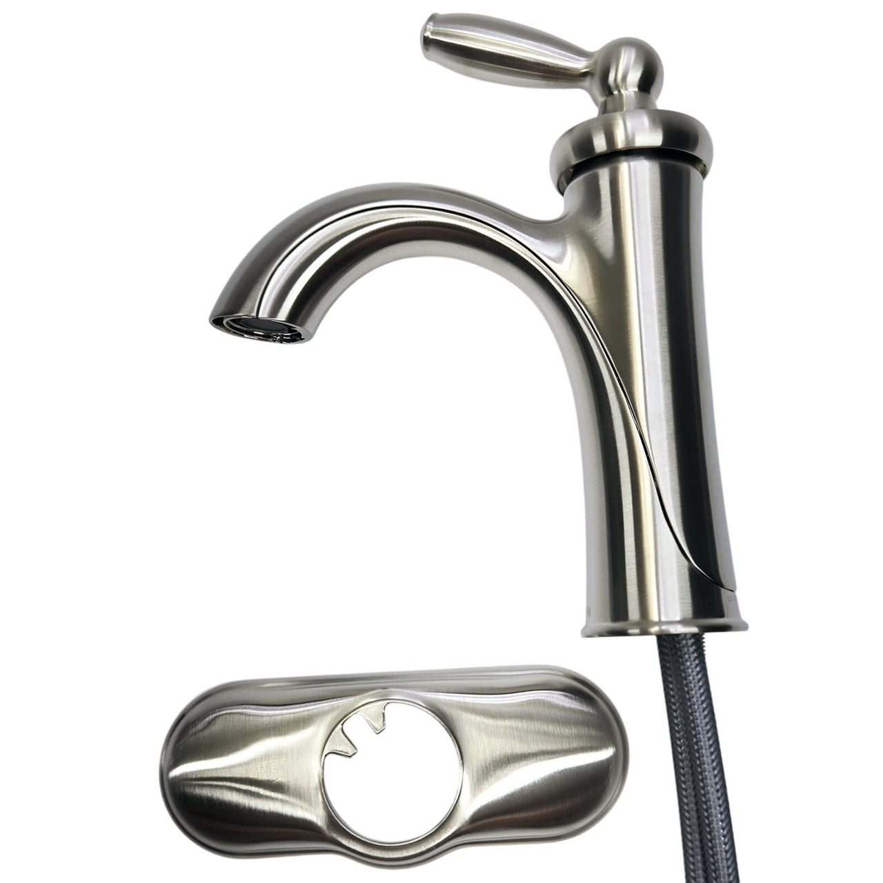 Moen 6600BN Brantford Single-Hole High-Arc Bathroom Faucet - Brushed Nickel