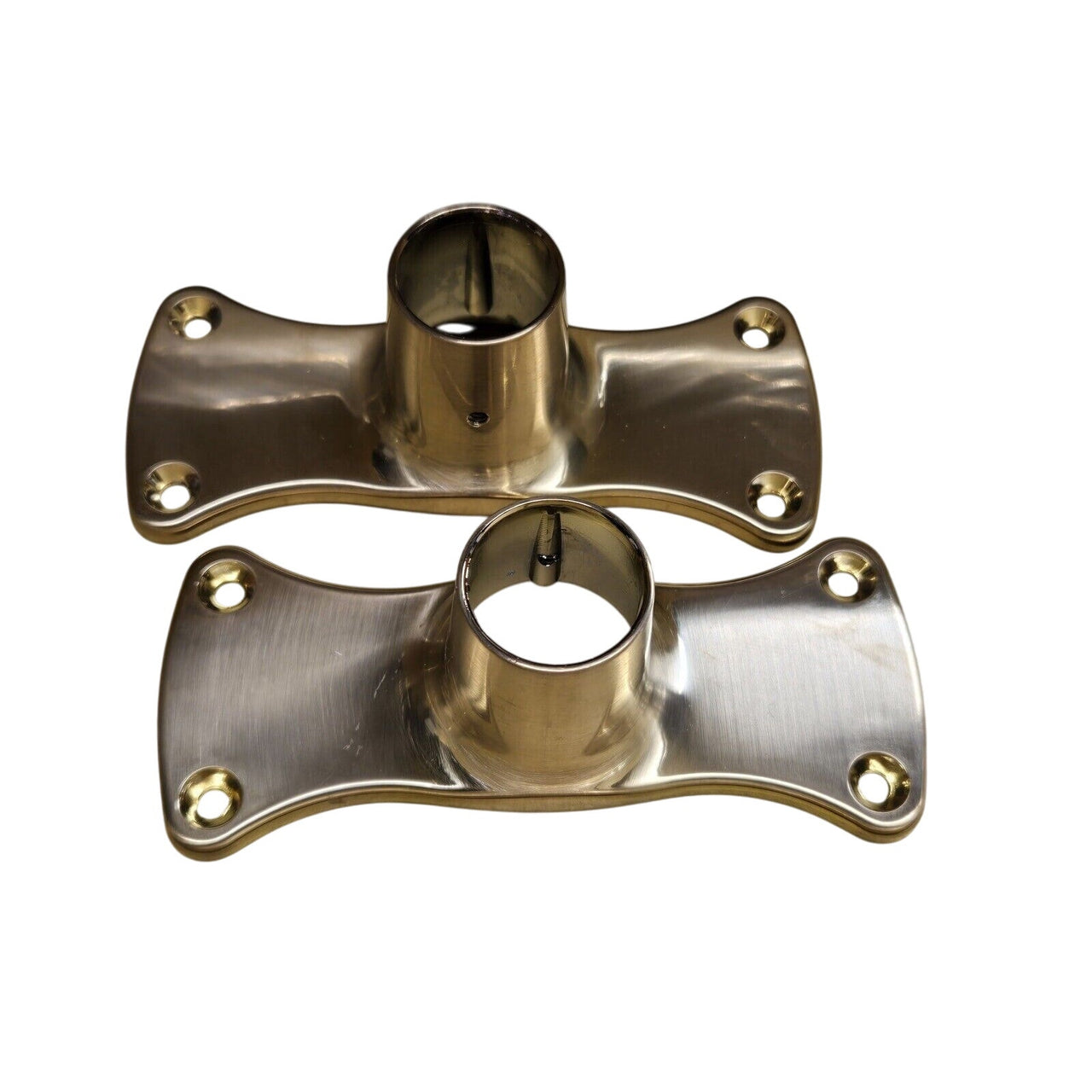 Signature Hardware 482884 60" x 27" Rectangle Brass Shower Rod - Brushed Gold