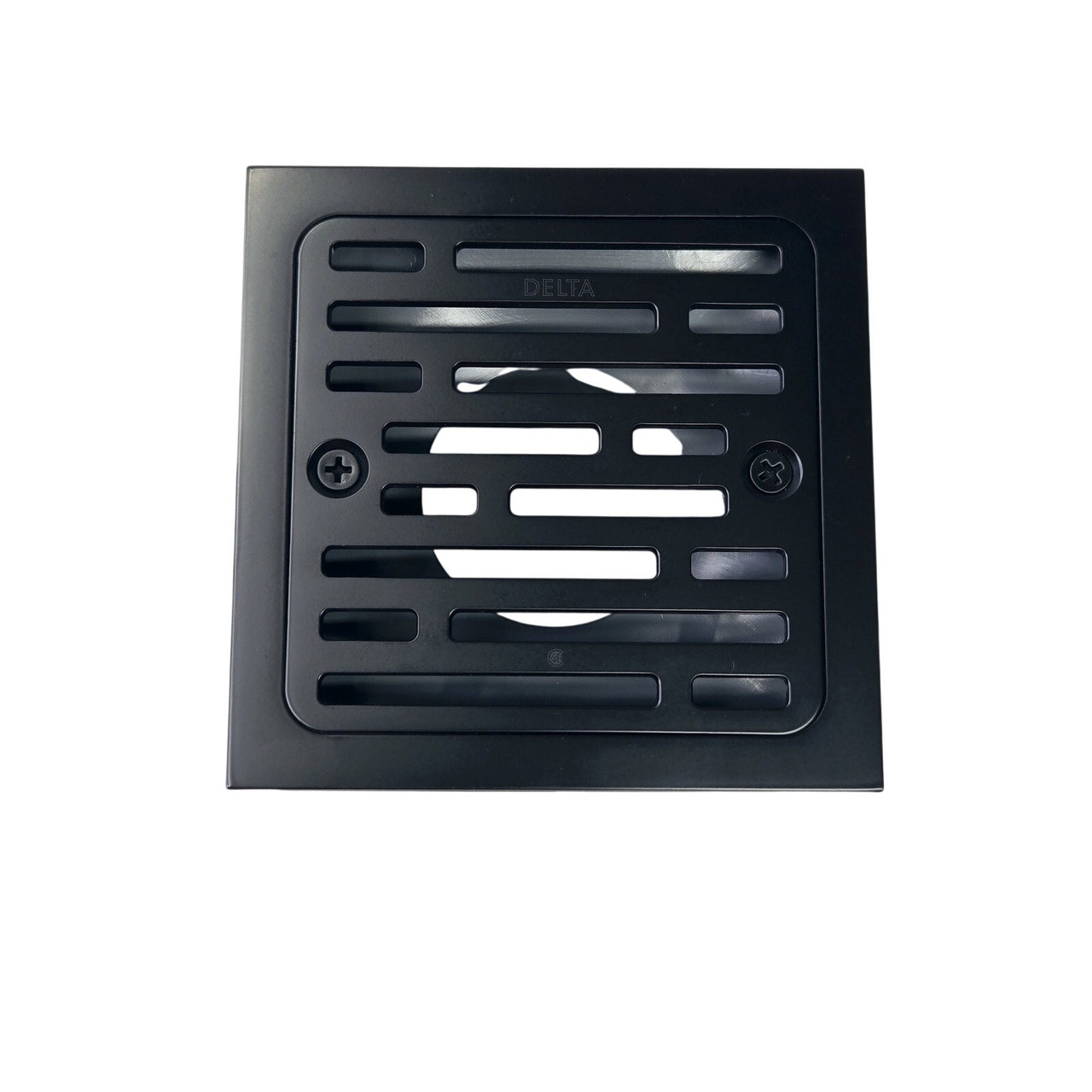 Delta DT062412-BL 4" Square Shower Floor Drain - Matte Black