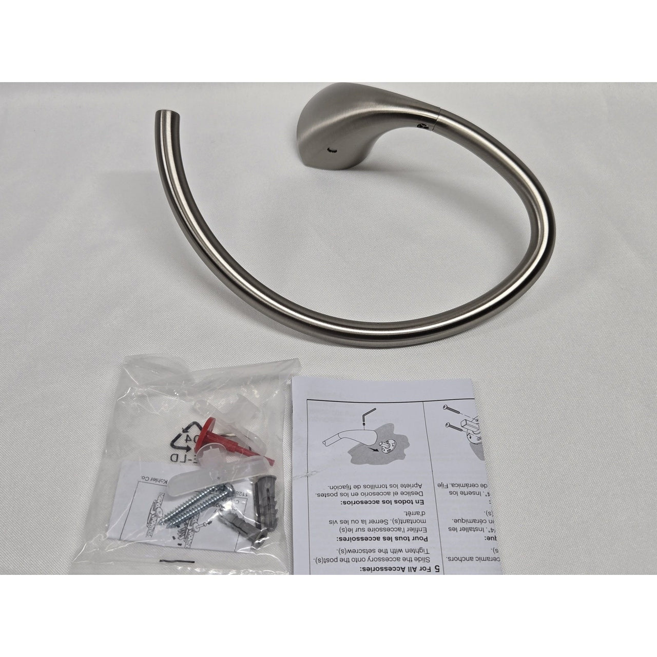 Kohler 37057-BN Alteo 8.5" Towel Ring - Brushed Nickel