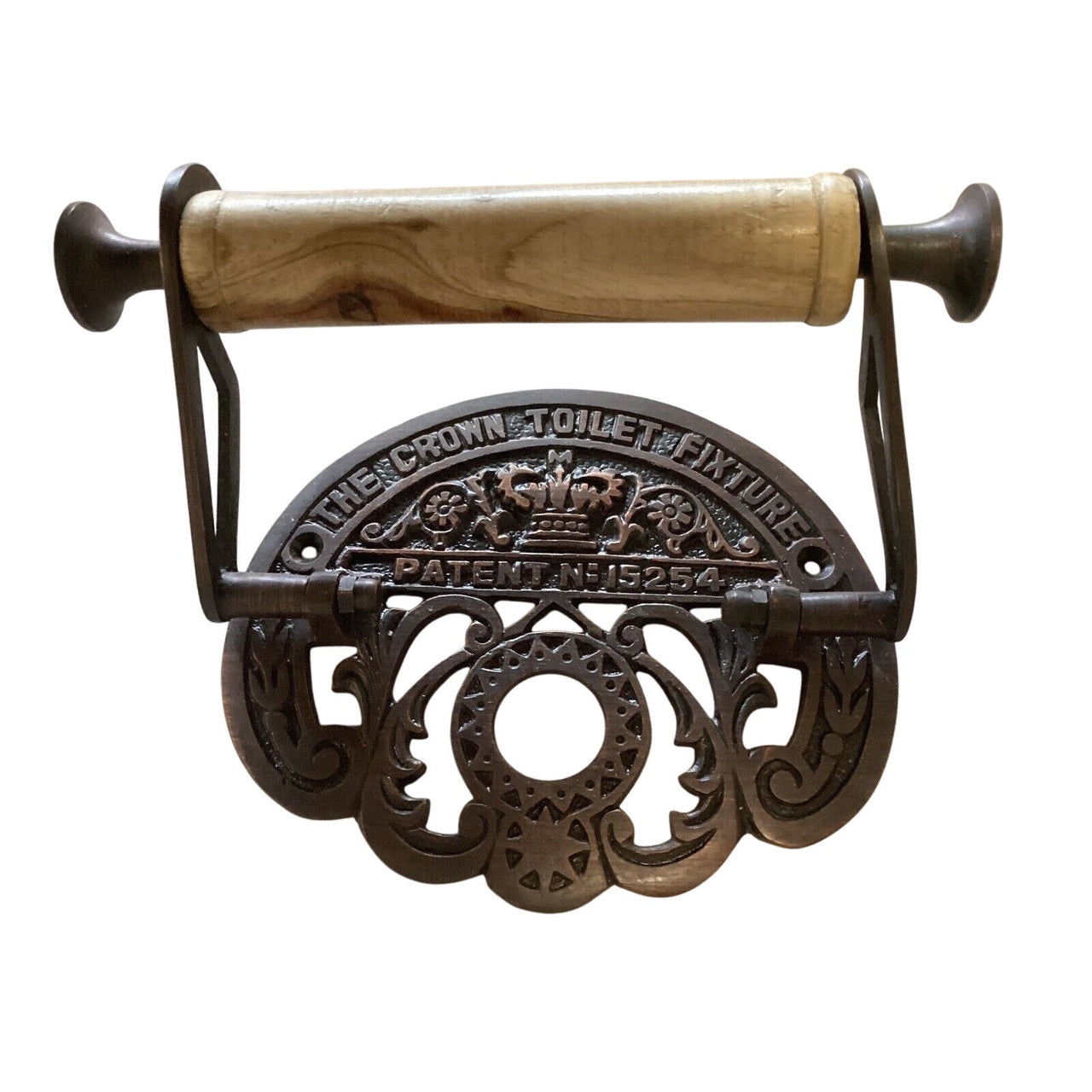 Signature Hardware 302789 Crown Spring Bar Toilet Paper Holder-Oil Rubbed Bronze