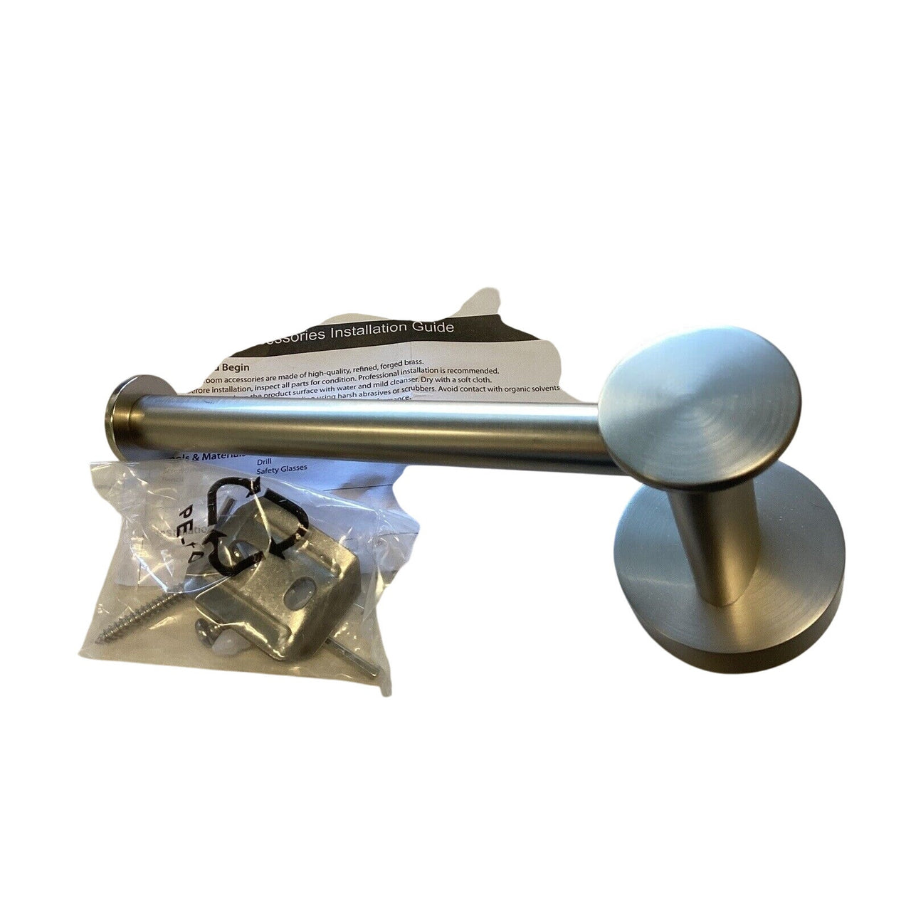 Signature Hardware 353661 Prague Single Post Tissue Holder - Brushed Nickel