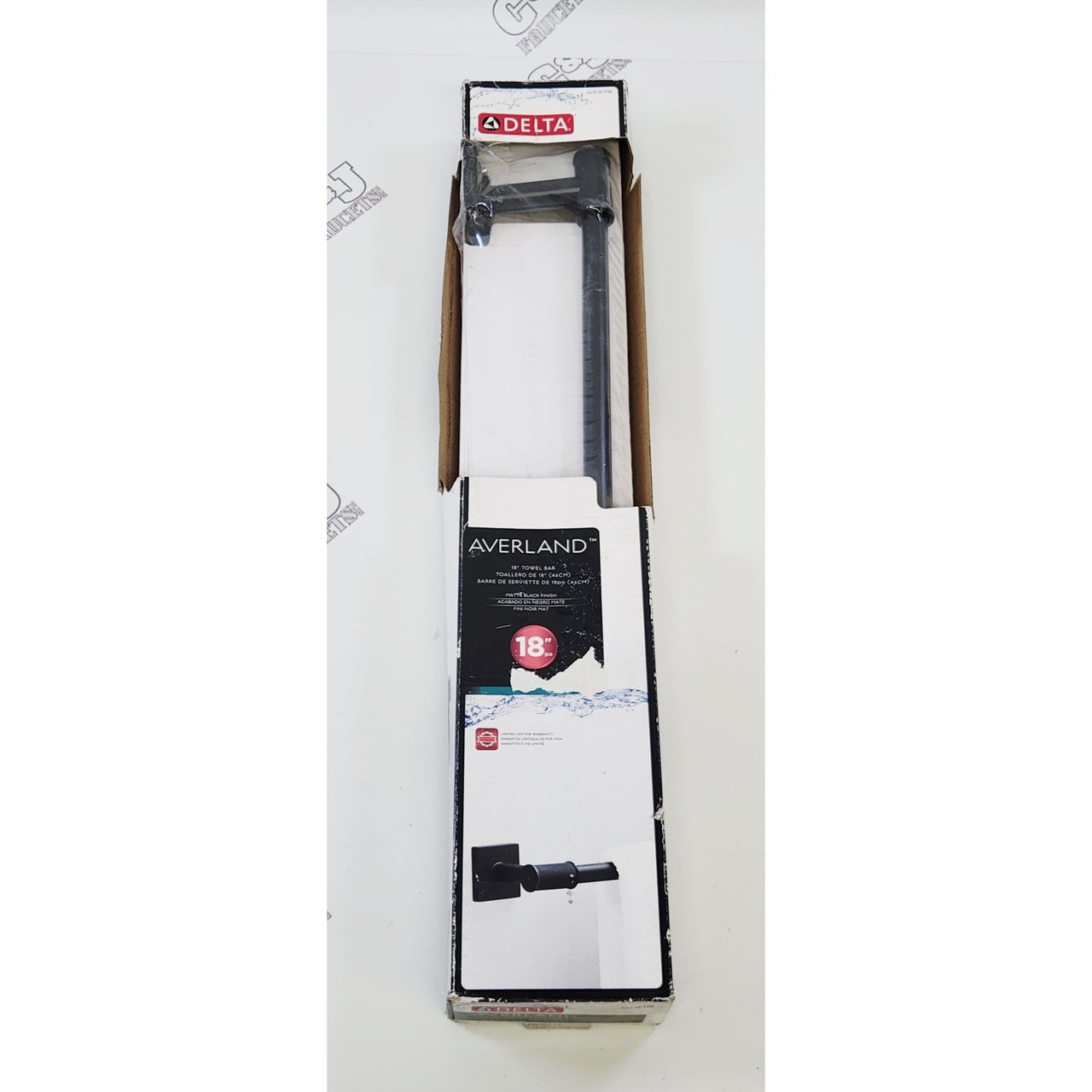 Delta AVE18-MB Averland 18" Bathroom Wall Mount Towel Bar - Matte Black