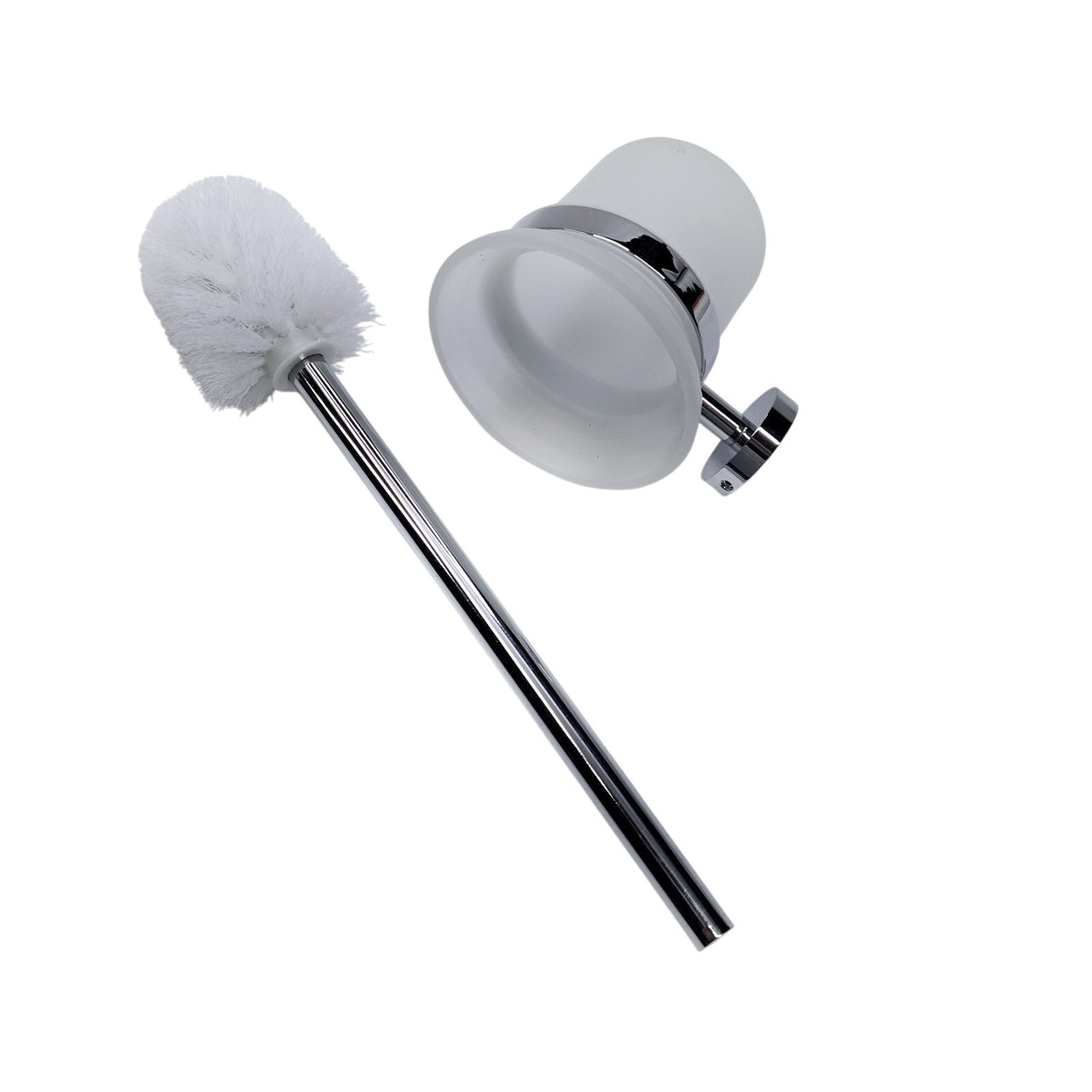 Signature Hardware 296450 Ceeley Wall-Mount Toilet Brush Holder - Chrome