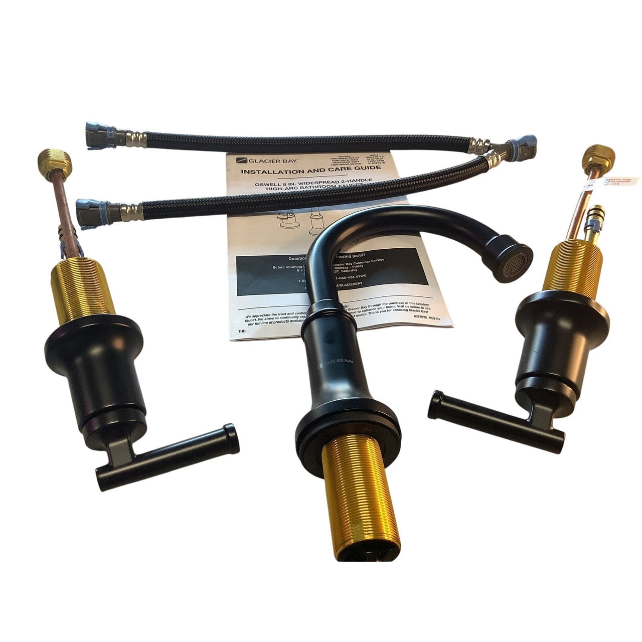 Glacier Bay 1005 129 779 Oswell High Arc Bathroom Faucet - Matte Black