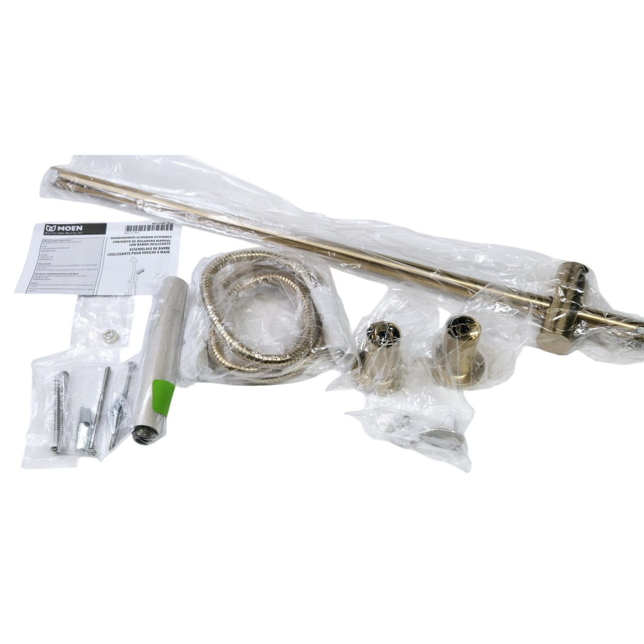 Moen 3887EPBG Eco 1-Spray Patterns Wall Mount Handheld Shower Head -Brushed Gold