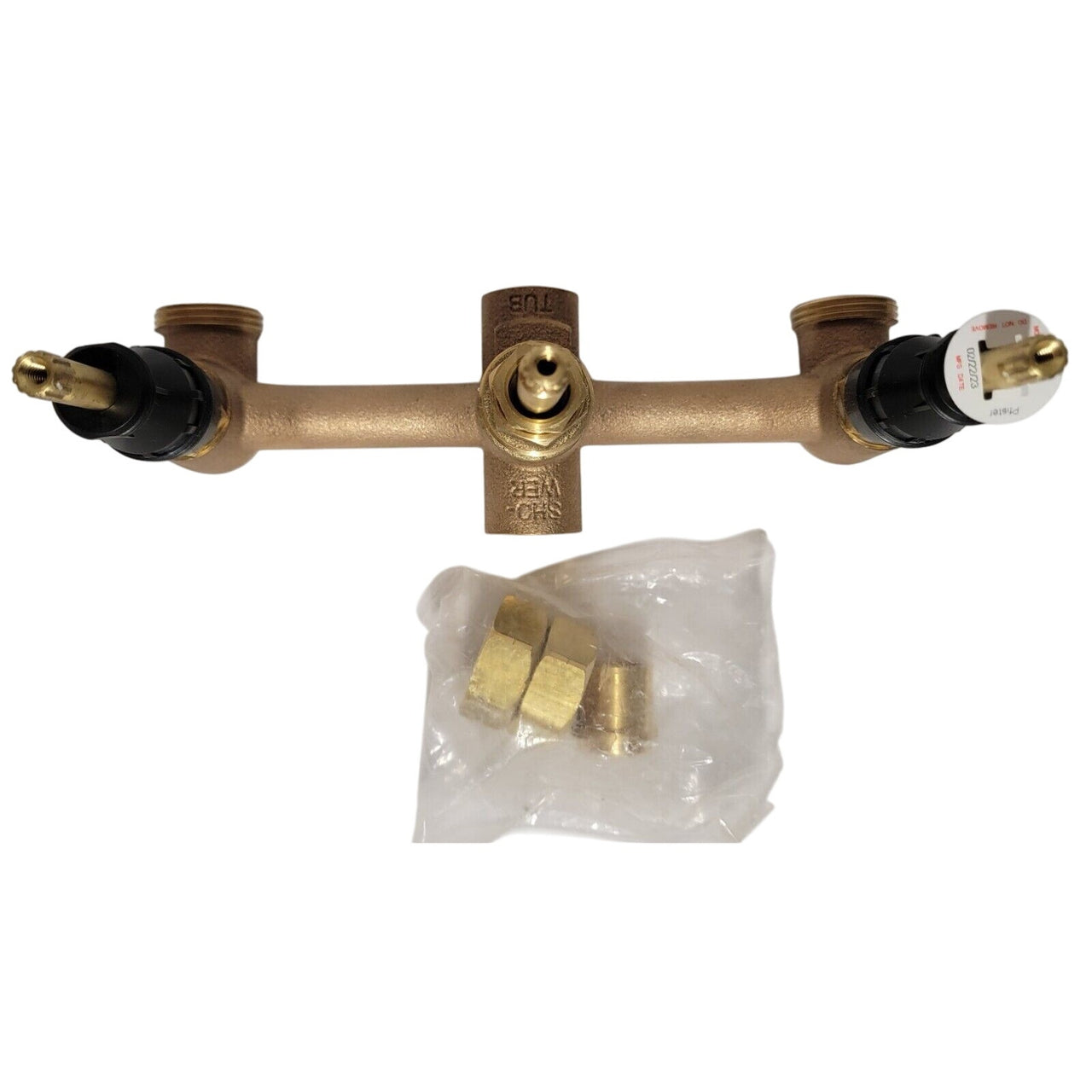 Pfister 01-31XA 8 in. Fixed Brass 3-Handle Rough In Valve Body
