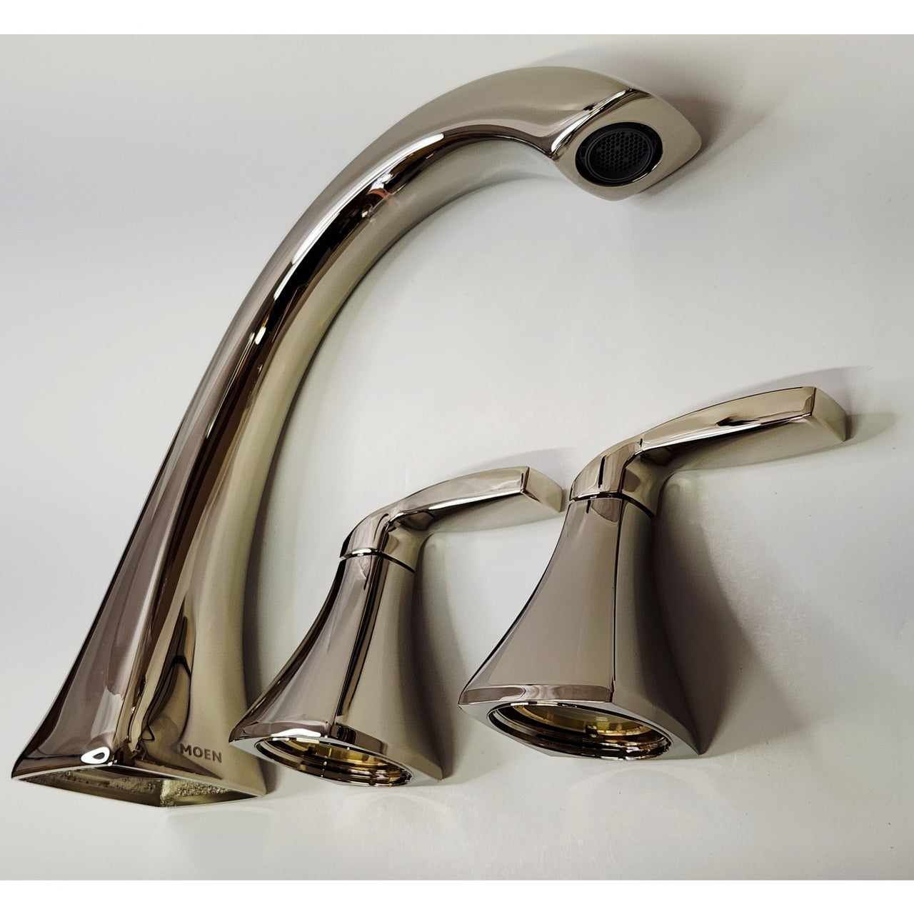 Moen T693NL Voss Deck Mounted Roman Tub Filler Trim Less Valve - Polished Nickel