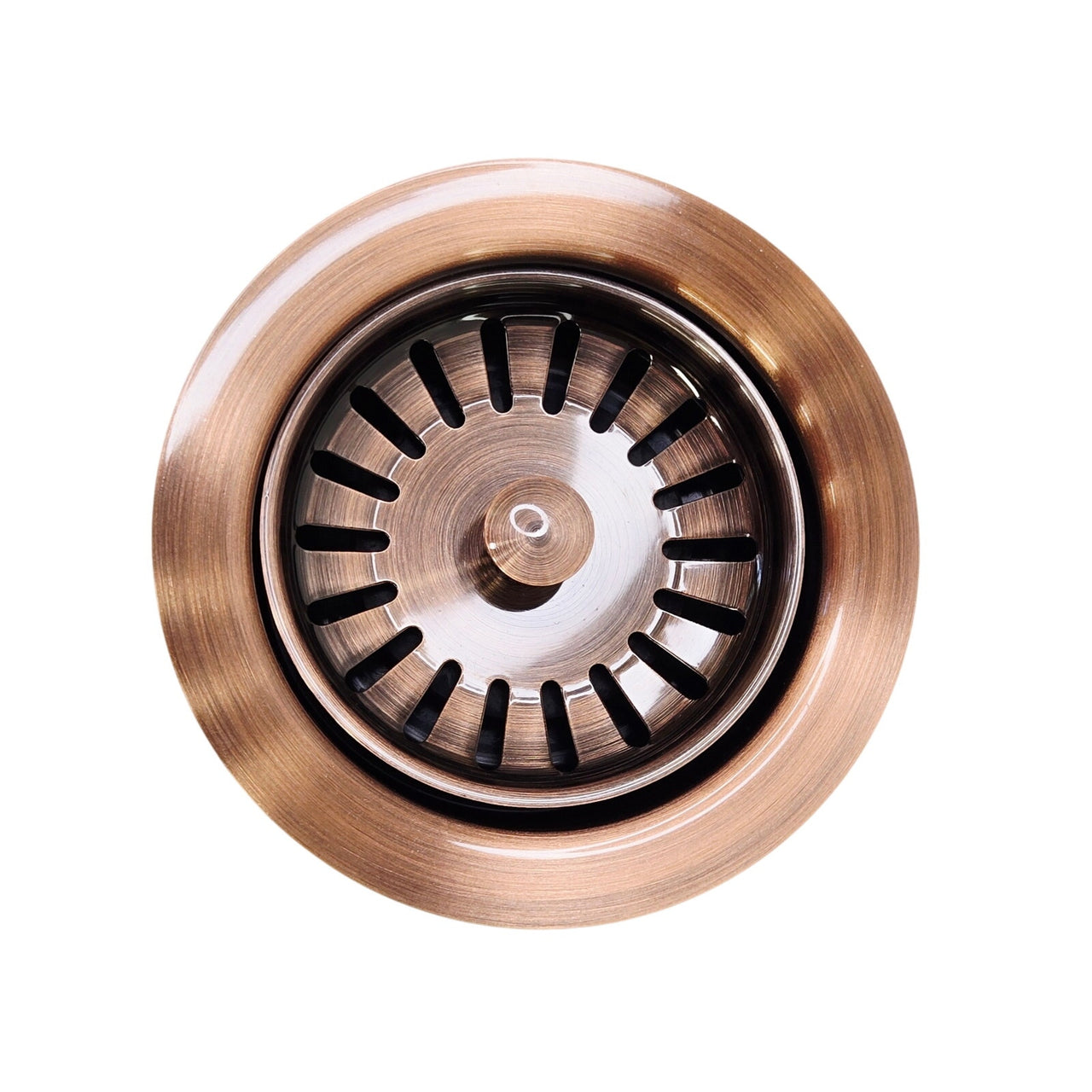 Signature Hardware 483692 4.5" Garbage Disposal Flange w/Stopper - Satin Copper
