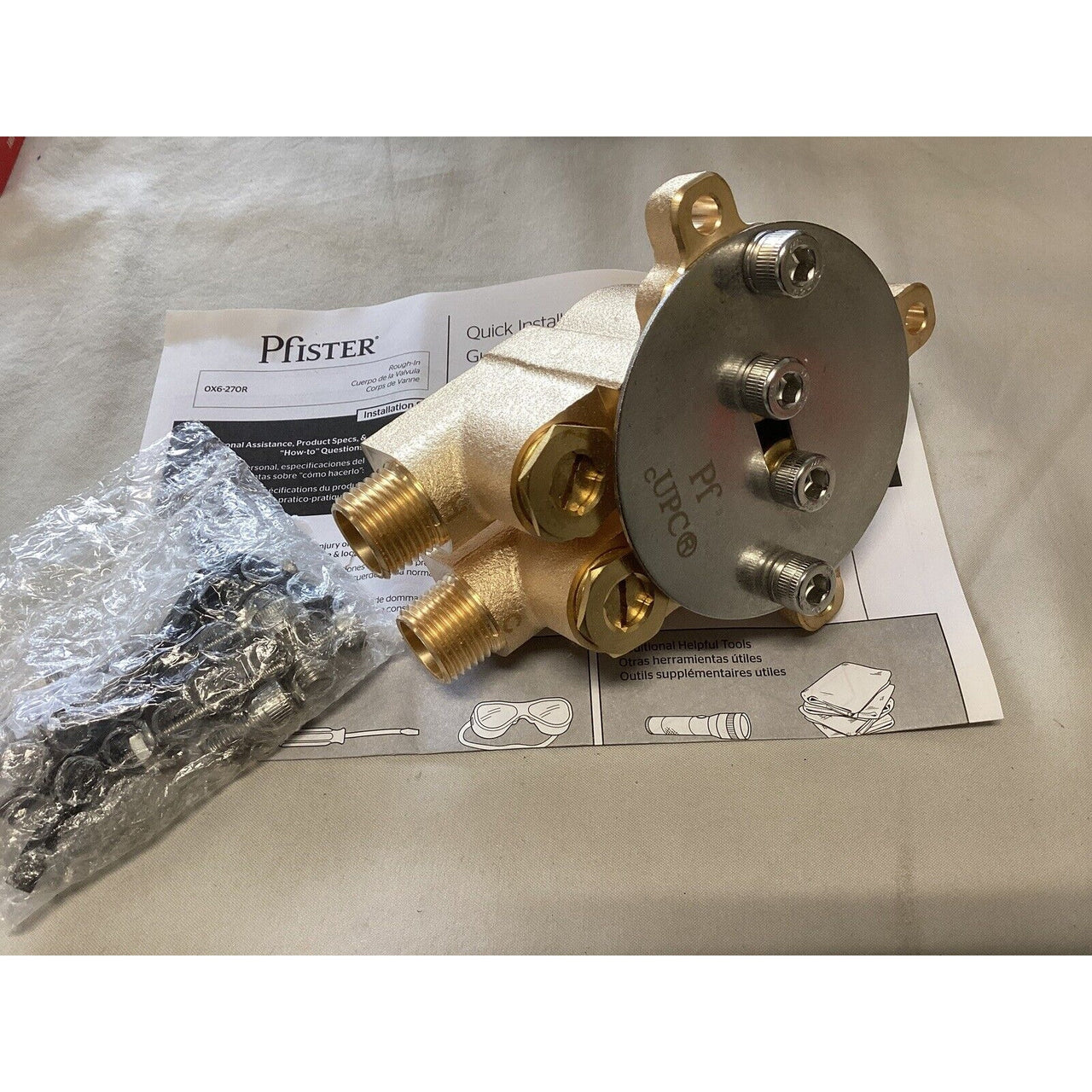 Pfister 0X6-270R General Free Standing Tub Filler Rough-In Valve, Unfinished
