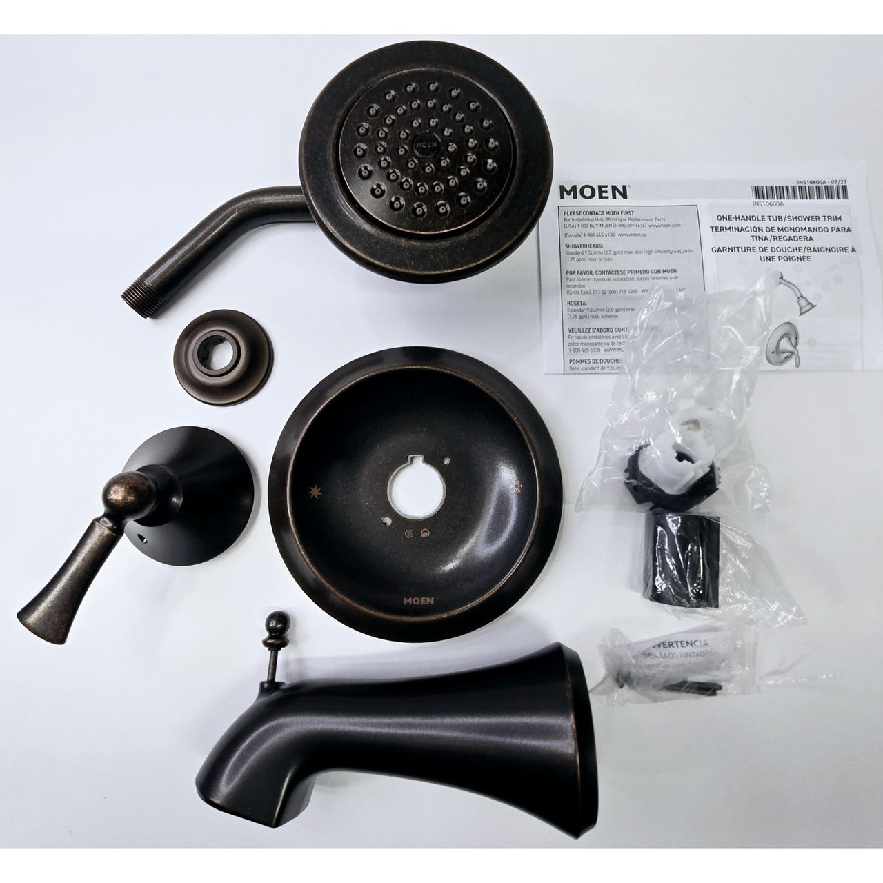Moen T4503EPORB Wynford 1.75 GPM Shower Head and Tub Spout - Oil Rubbed Bronze