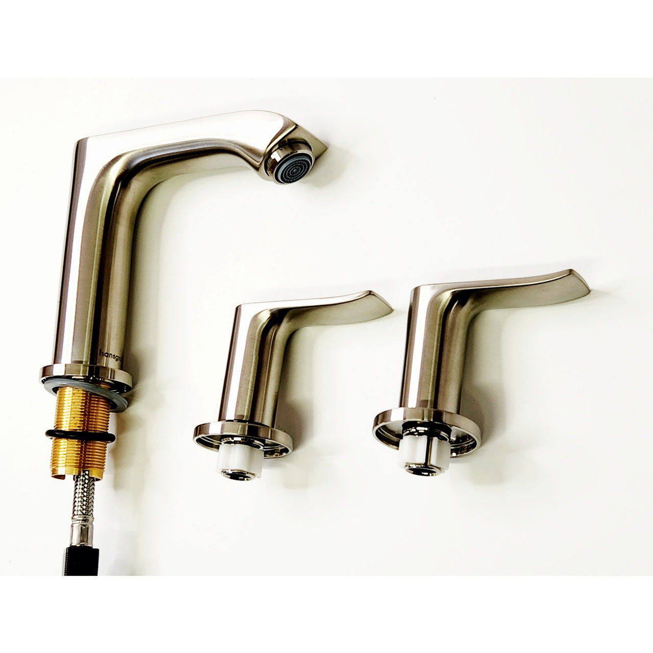 hansgrohe 31083821 Metris 1.2 GPM Widespread Bathroom Faucet - Brushed Nickel