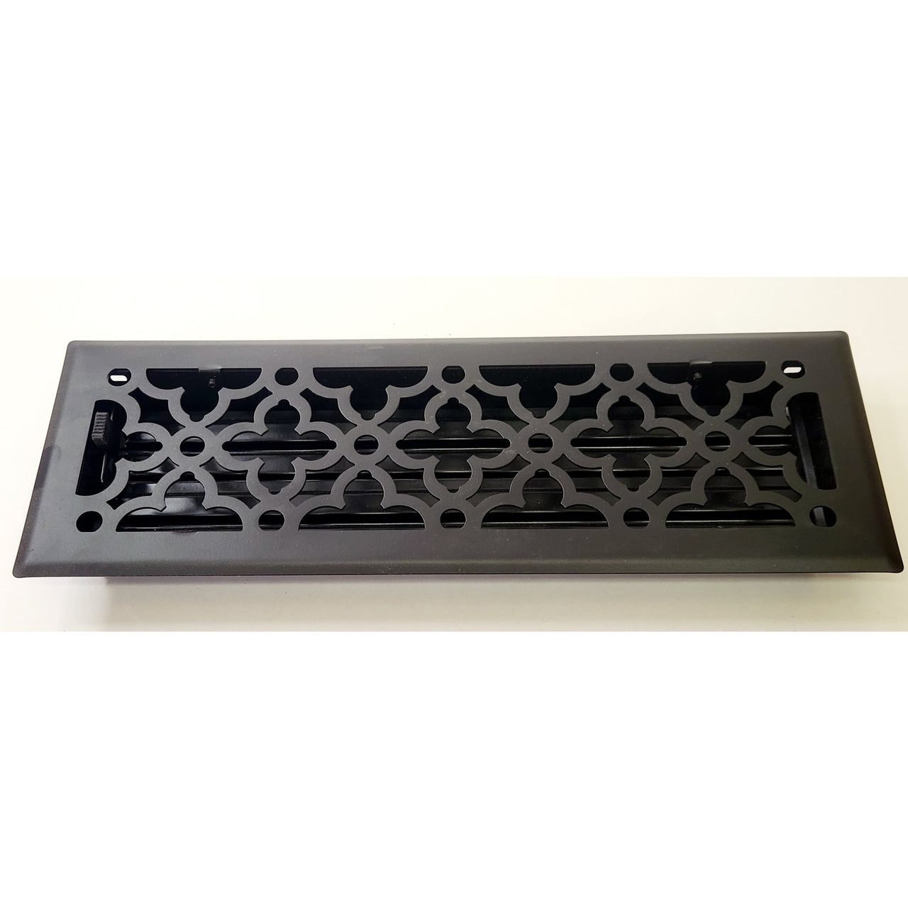 Signature Hardware 434757 Ballas 4" x 14" Floor Register - Black Powder Coat