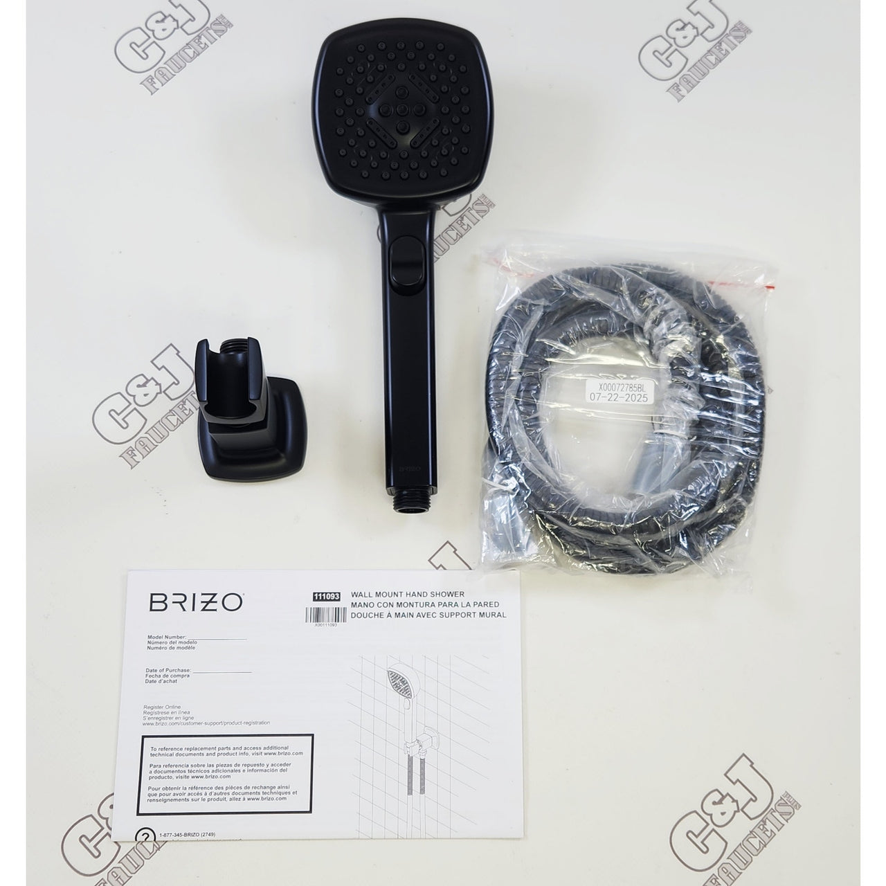 Brizo 88867-BL Allaria 1.75 GPM 4 Function Shower Handshower - Matte Black