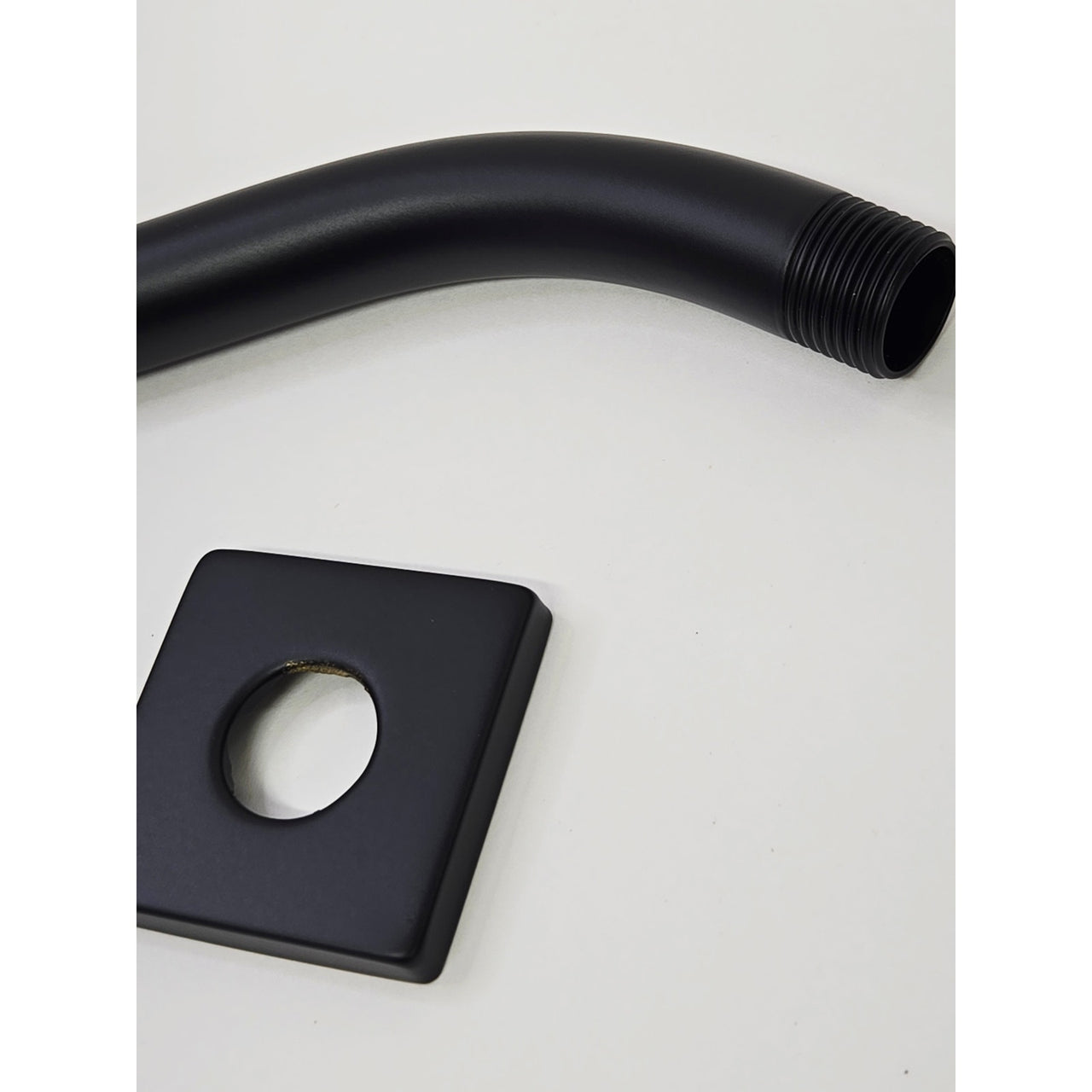 Brizo RP74448BL Essential 7" Linear Square Shower Arm and Flange - Matte Black