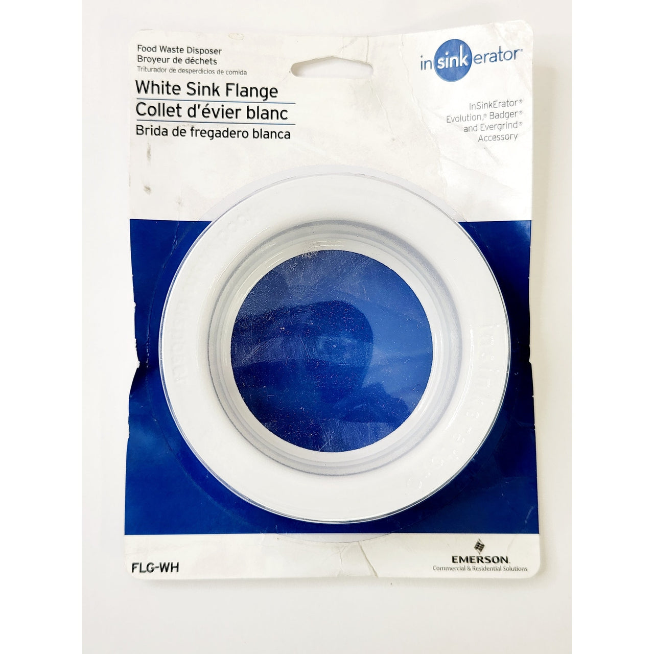 InSinkErator FLG-WH Sink Flange for InSinkErator Garbage Disposal - White