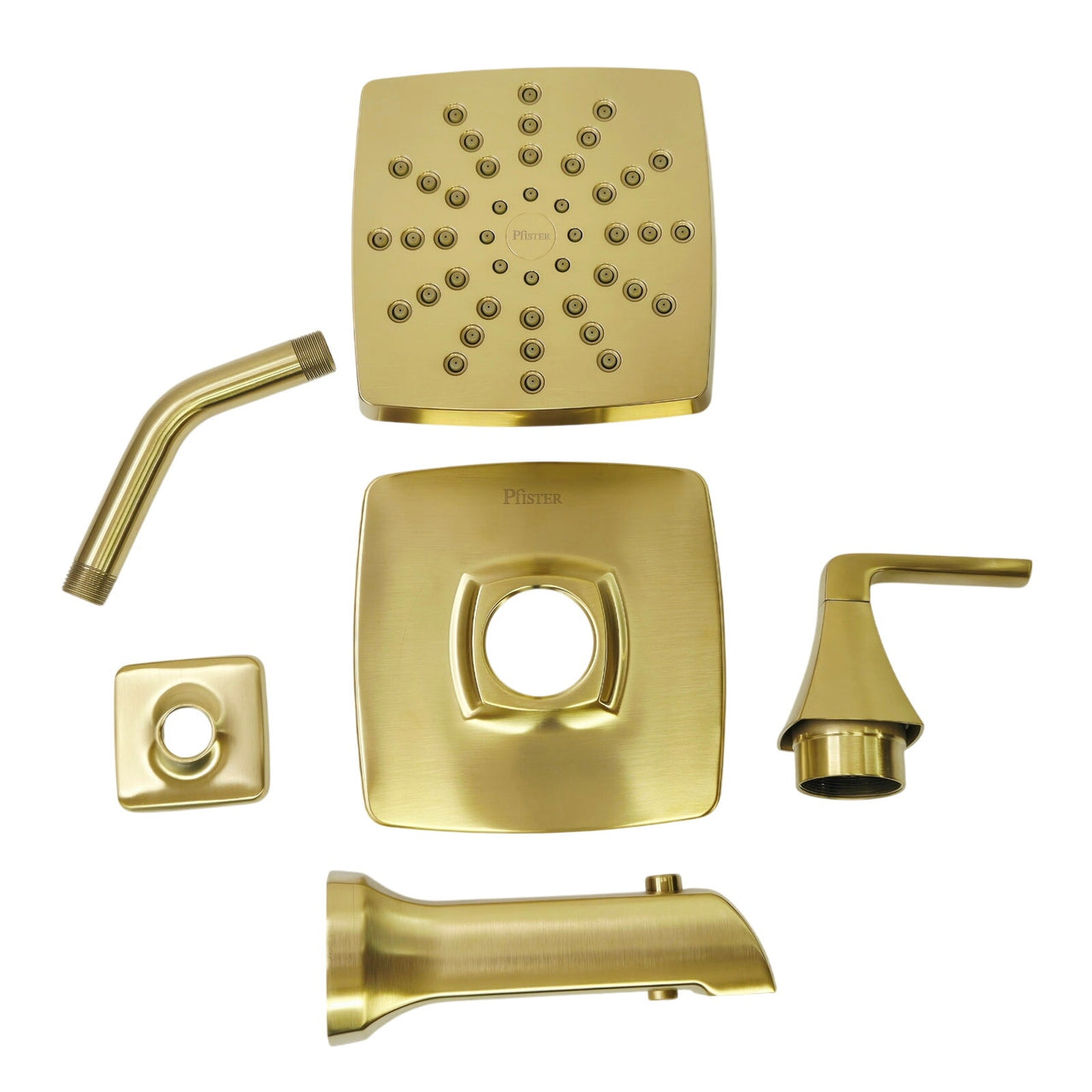 Pfister 8P8-WS2-BIESBG Bruxie Tub and Shower Faucet with Valve - Brushed Gold