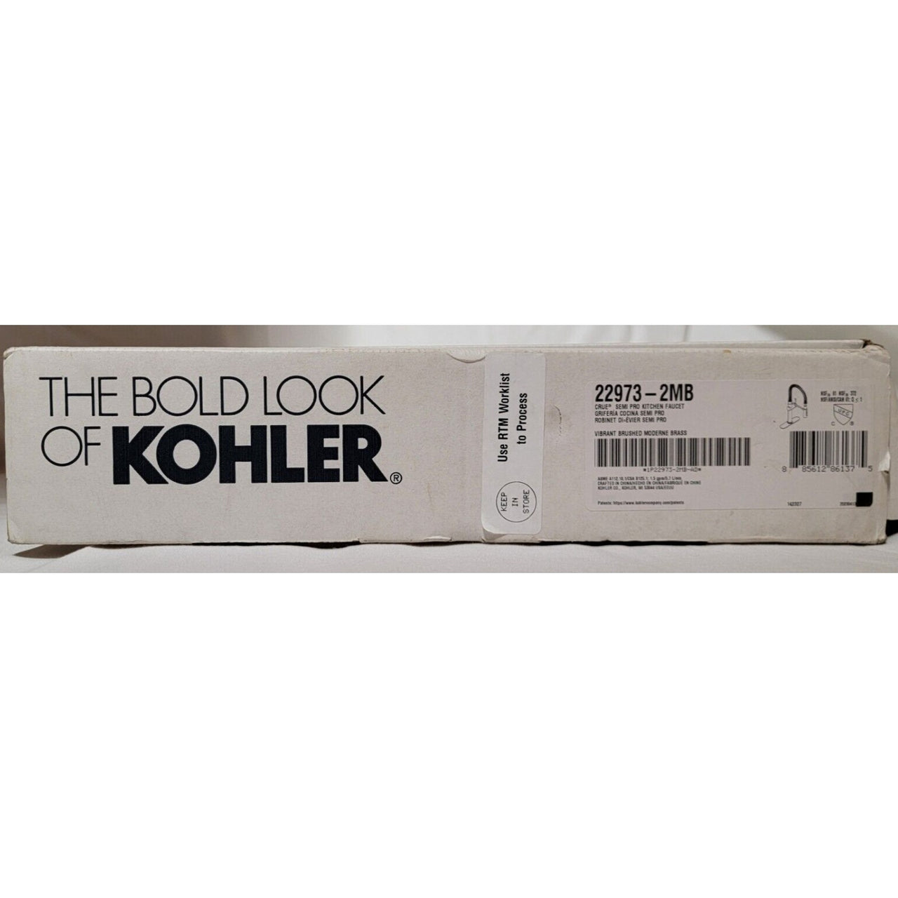 Kohler 22973-2MB Crue Kitchen Faucet - Vibrant Brushed Moderne Brass