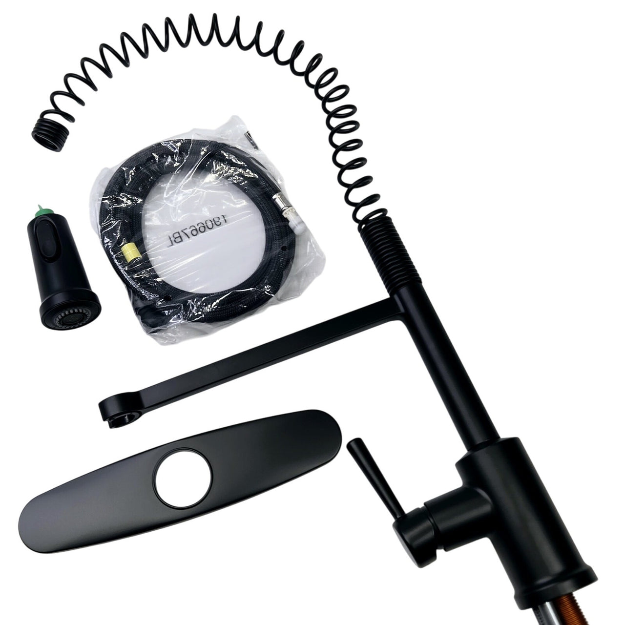 Moen 87194BL Indi Spring Pulldown Sprayer Kitchen Faucet - Matte Black