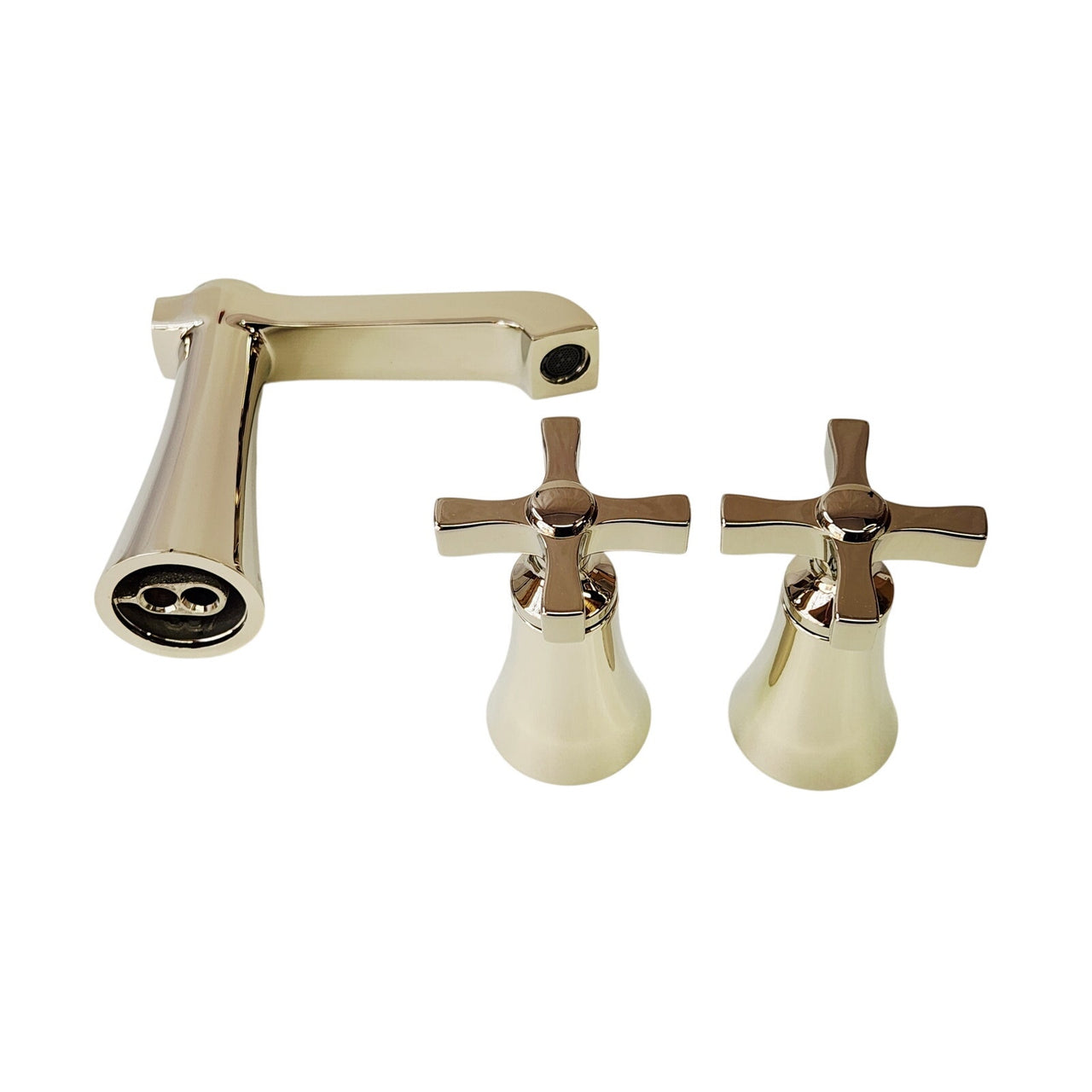 Moen TS6985NL Flara Widespread Bathroom Faucet with Drain - Polished Nickel