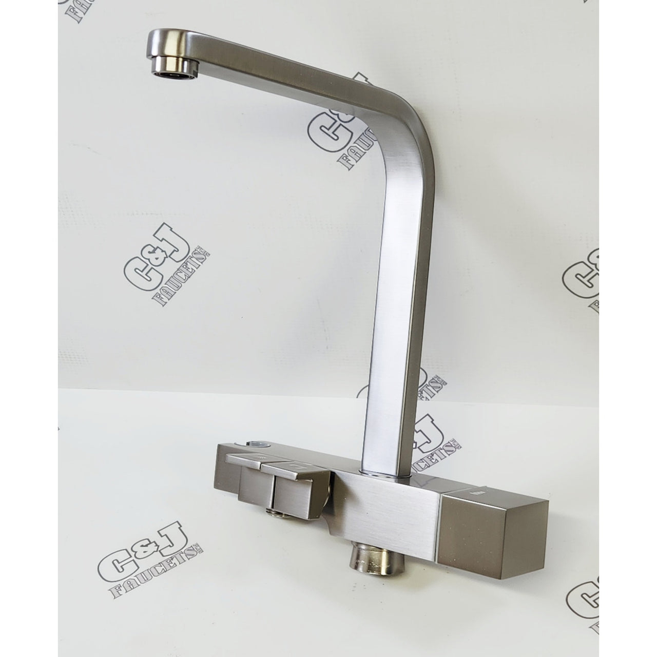Forclover 18010BN Single Handle Freestanding Tub Filler Faucet - Brushed Nickel