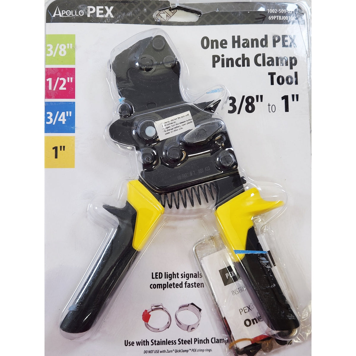 Apollo 69PTBJ0010C 3/8" to 1" One Hand PEX-B Pinch Clamp Tool - Black
