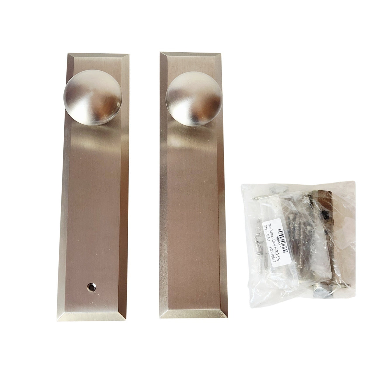 Grandeur 814027 Fifth Avenue Solid Brass Passage Door Knob Set - Satin Nickel