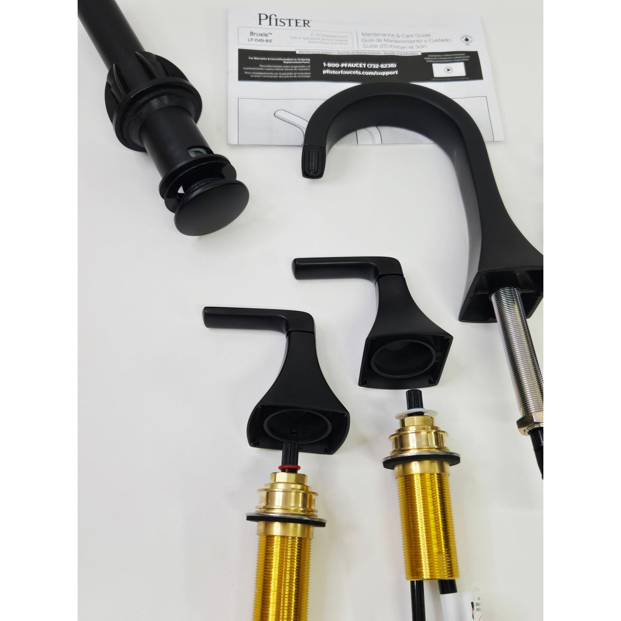 Pfister LF-049-BIESDB Bruxie Widespread Bathroom Faucet - Matte Black READ