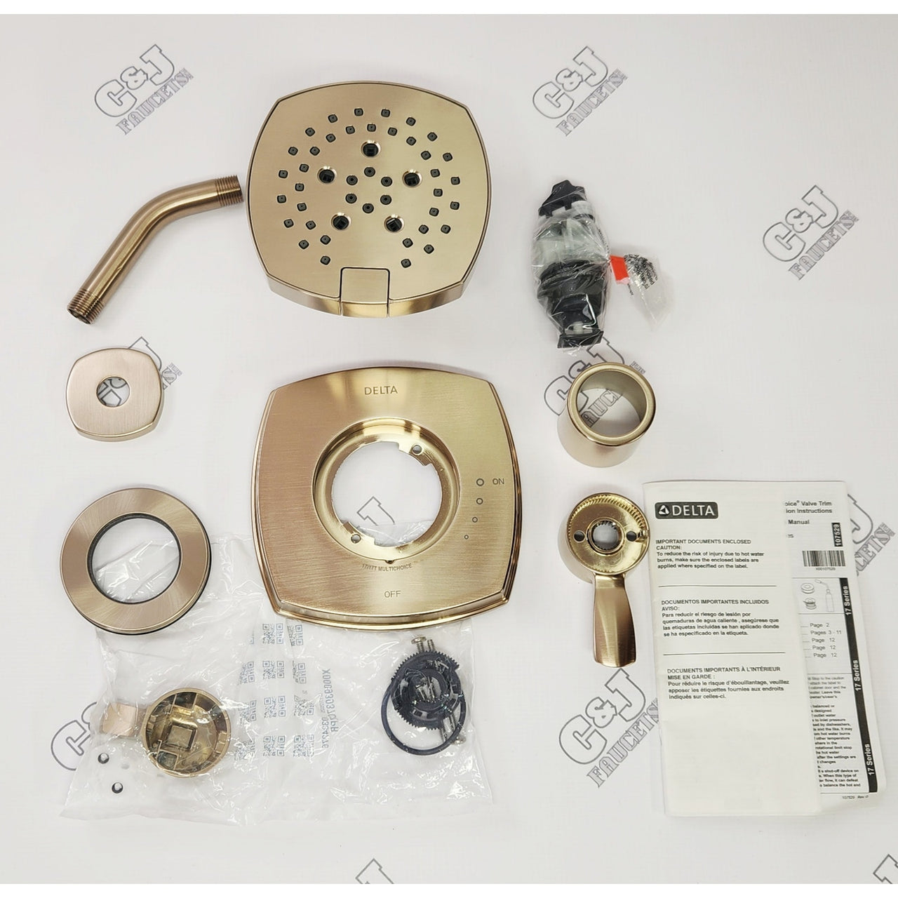 Delta T17276-CZ-PR Stryke Dual Function Shower Only - Lumicoat Champagne Bronze