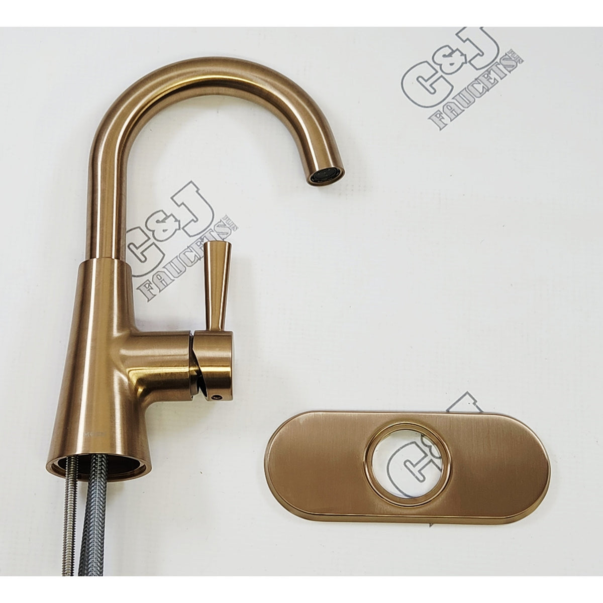 Moen 84021BZG Ronan 1.2 GPM Single Hole Bathroom Faucet - Bronzed Gold READ