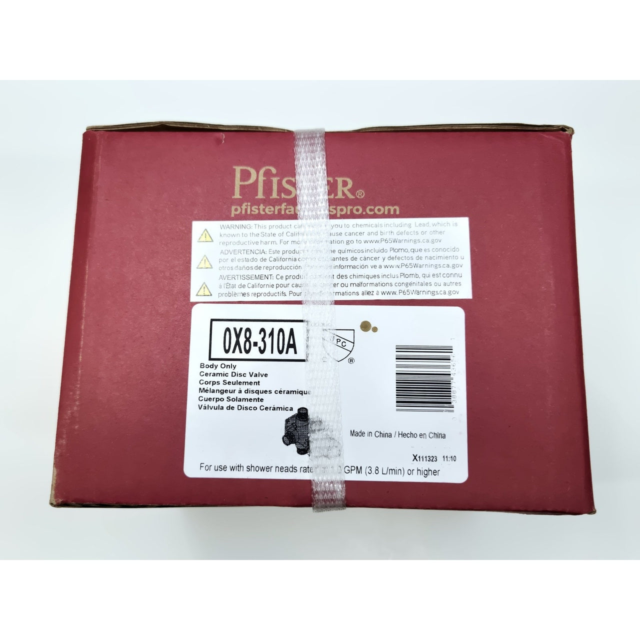 Pfister 0X8-310A PermaBalance Single Control Tub & Shower Rough-In Valve - Brass