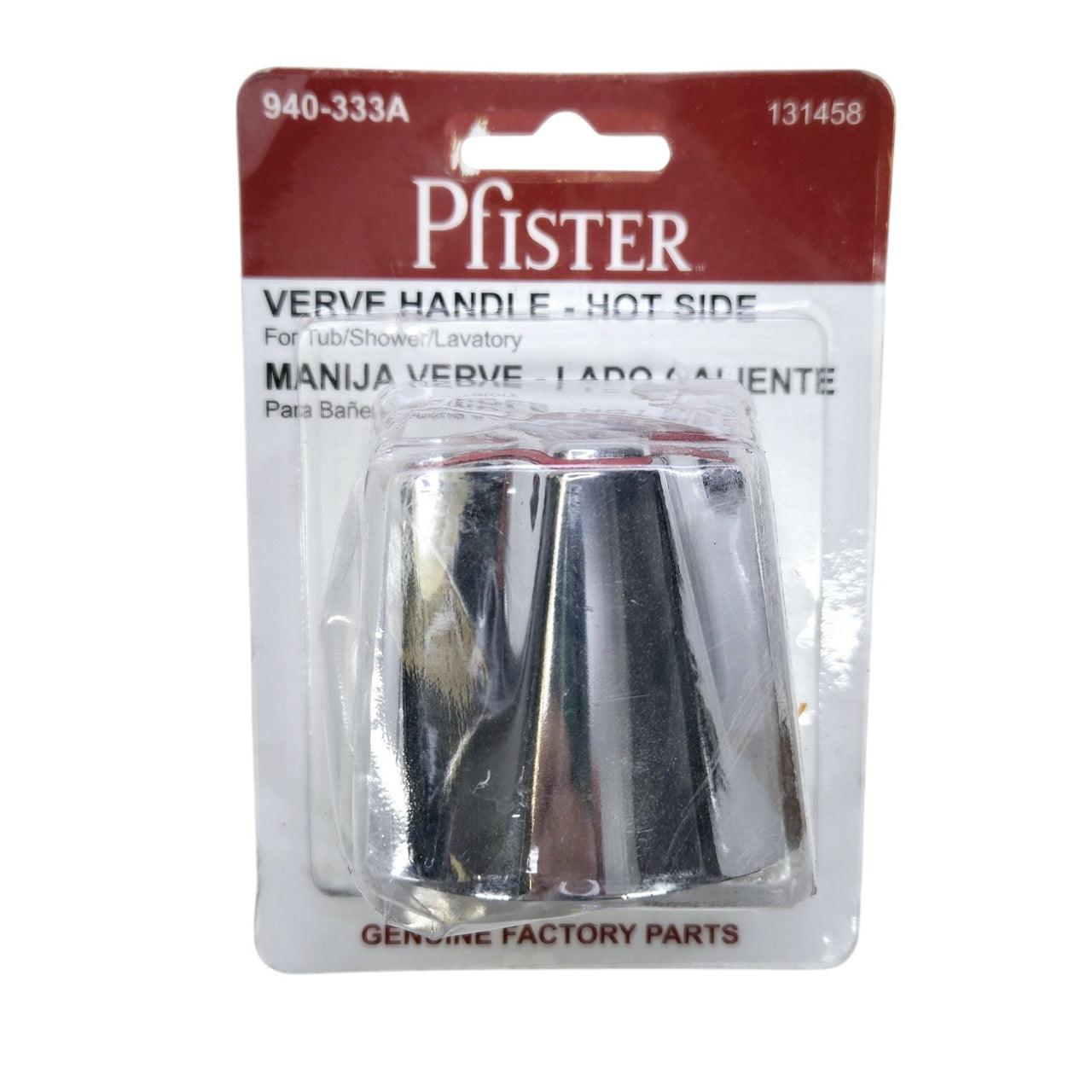 Pfister 940-333A Verve Large Handle, Hot - Polished Chrome