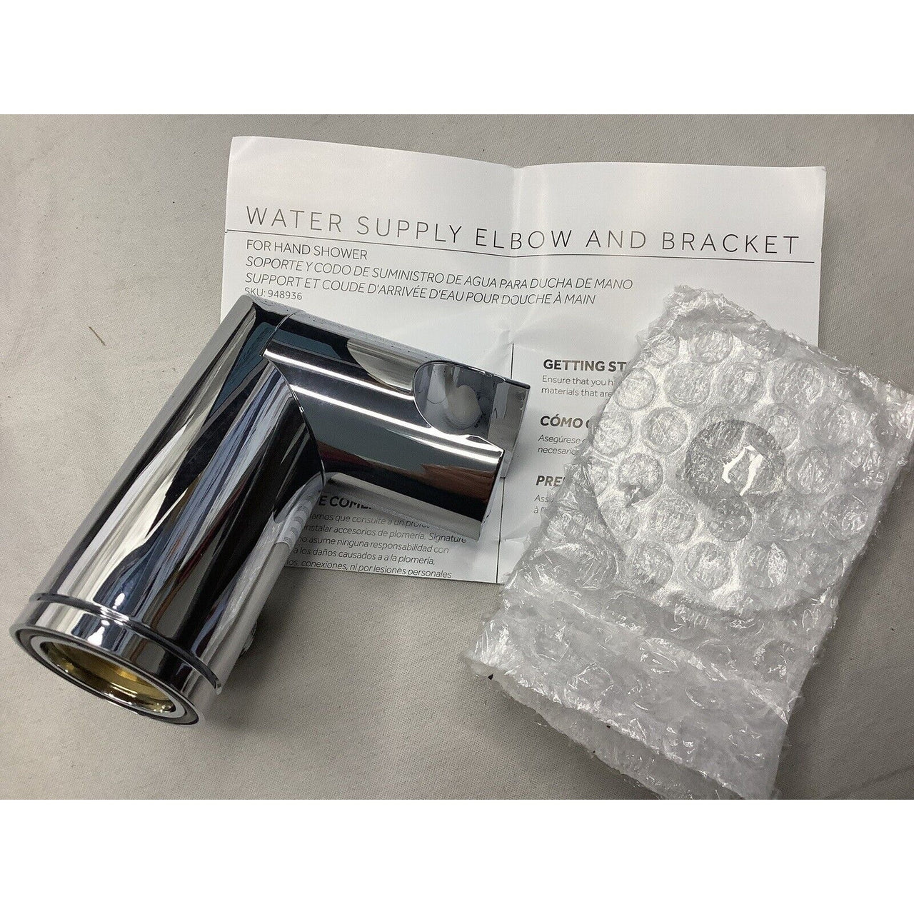 Signature Hardware 449974 Swivel Water Supply Elbow and Bracket - Chrome