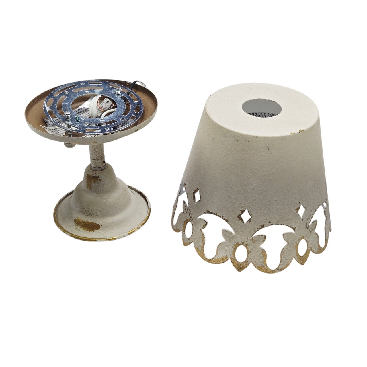 Golden Lighting 0883-SF AI Eloise 8" Semi-Flush Ceiling Fixture - Antique Ivory