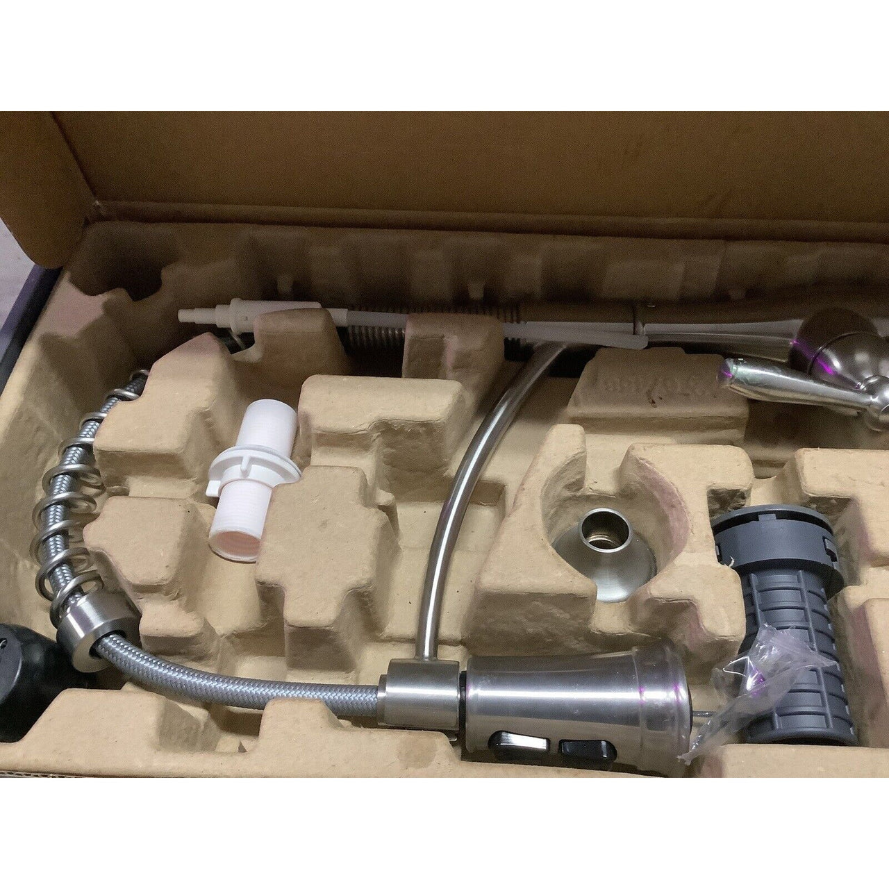 Glacier Bay 1004 741 115 Mandouri Pull-Down Kitchen Faucet -Stainless Steel READ