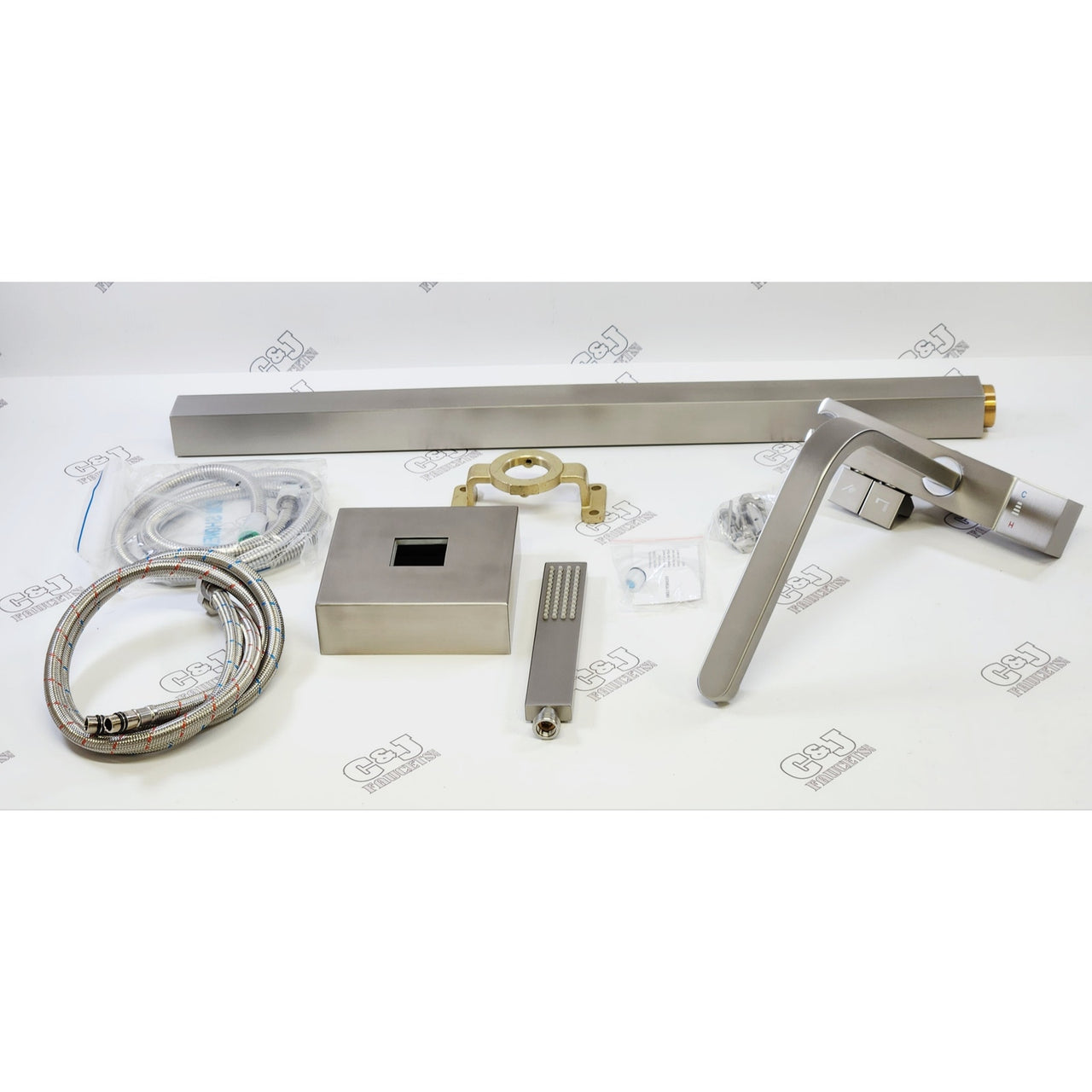 Forclover 18010BN Single Handle Freestanding Tub Filler Faucet - Brushed Nickel