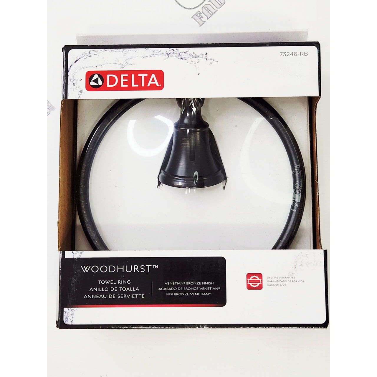 Delta 73246-RB Woodhurst 6-5/16" Wall Mounted Towel Ring - Venetian Bronze