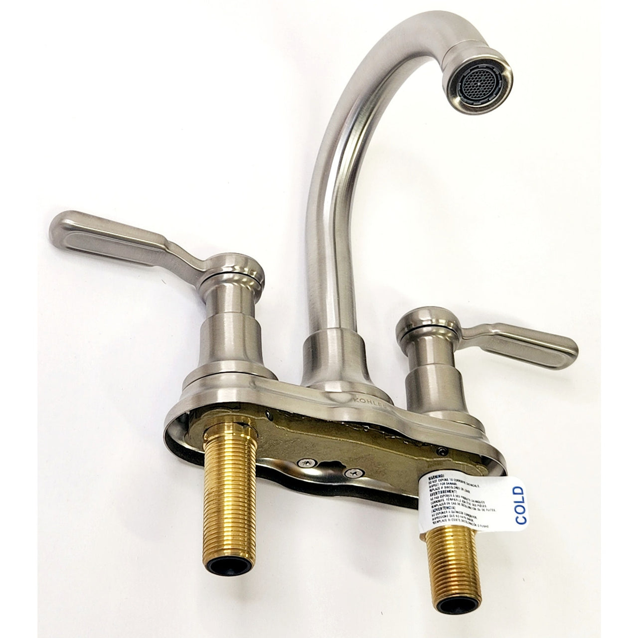 Kohler R76256-4D-BN Worth 4" Centerset Bathroom Faucet - Vibrant Brushed Nickel