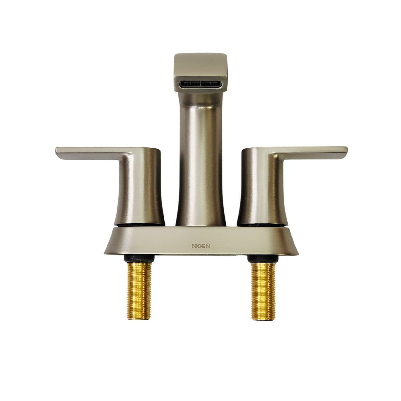 Moen 84764SRN Genta 4" Centerset Double-Handle Bathroom Faucet - Brushed Nickel