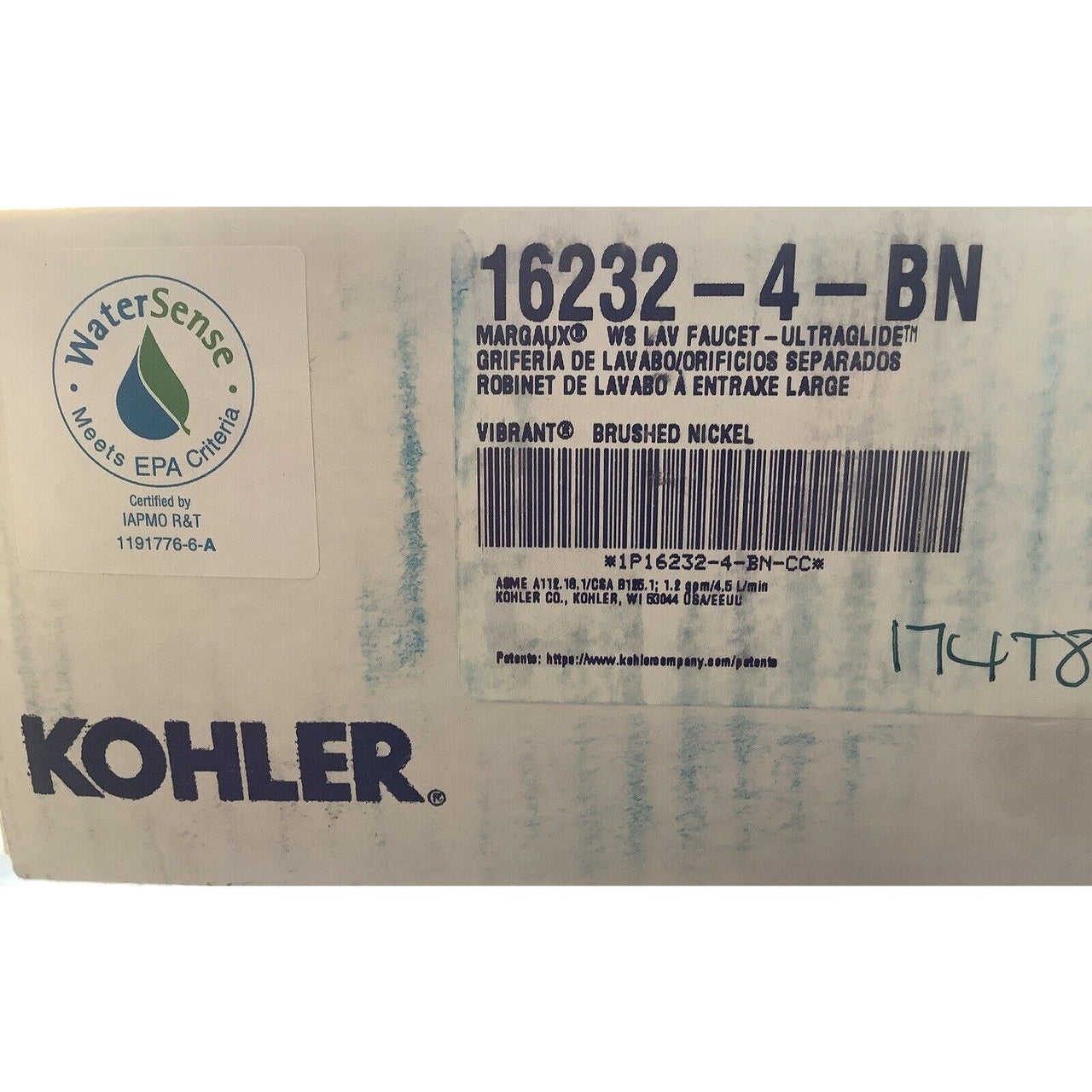 Kohler 16232-4-BN Margaux Widespread Bathroom Faucet - Vibrant Brushed Nickel