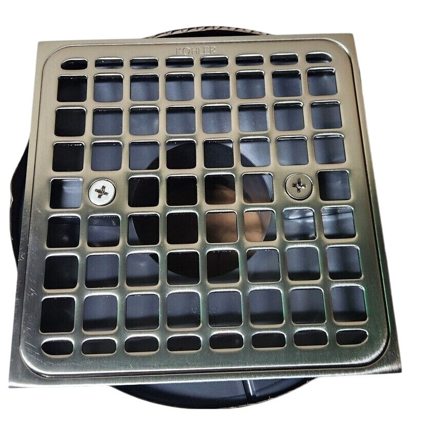 Kohler 9136-BN Clearflo Square Tile-in Shower Drain - Vibrant Brushed Nickel