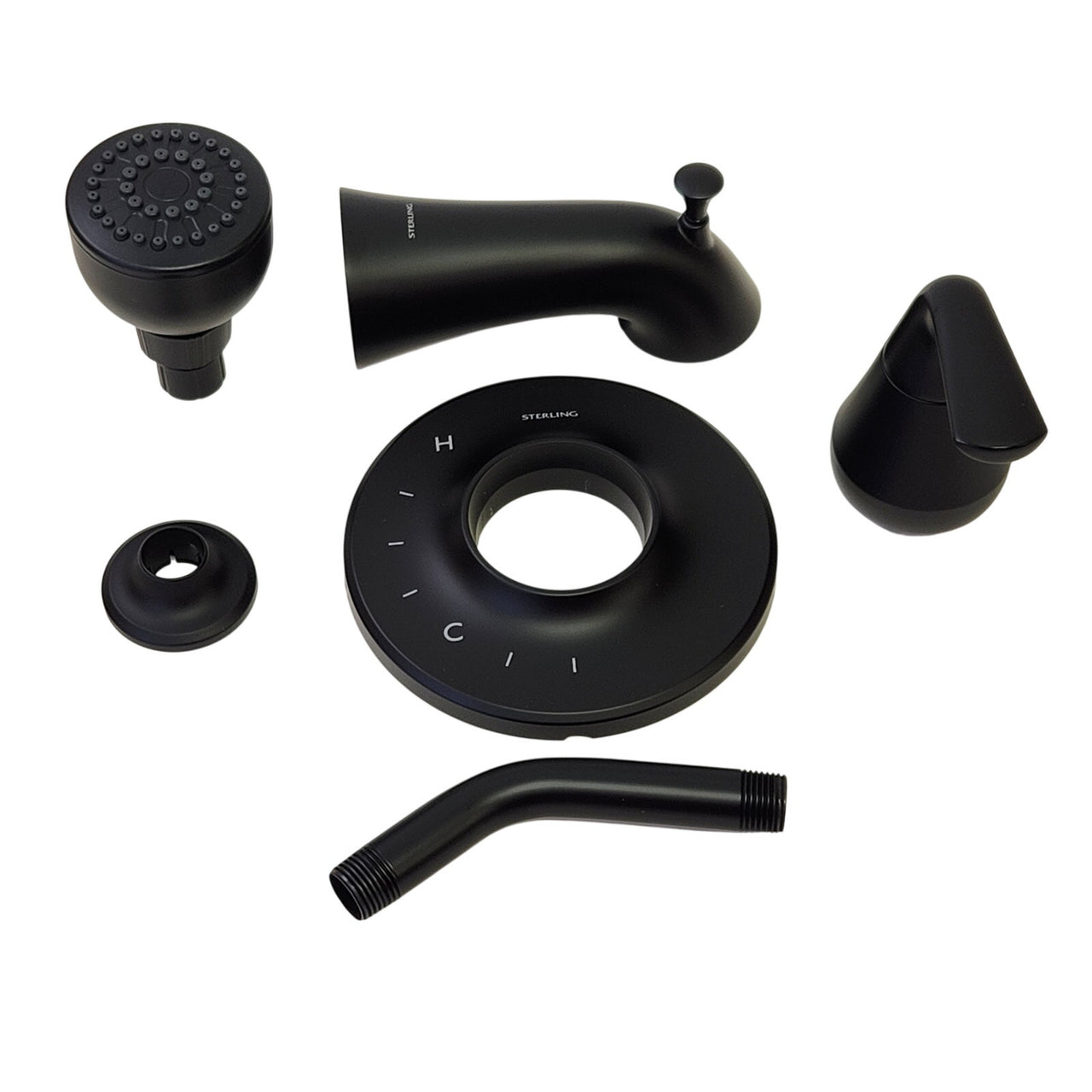 Sterling TS27377-4G-BL Medley Tub and Shower Trim Package - Matte Black
