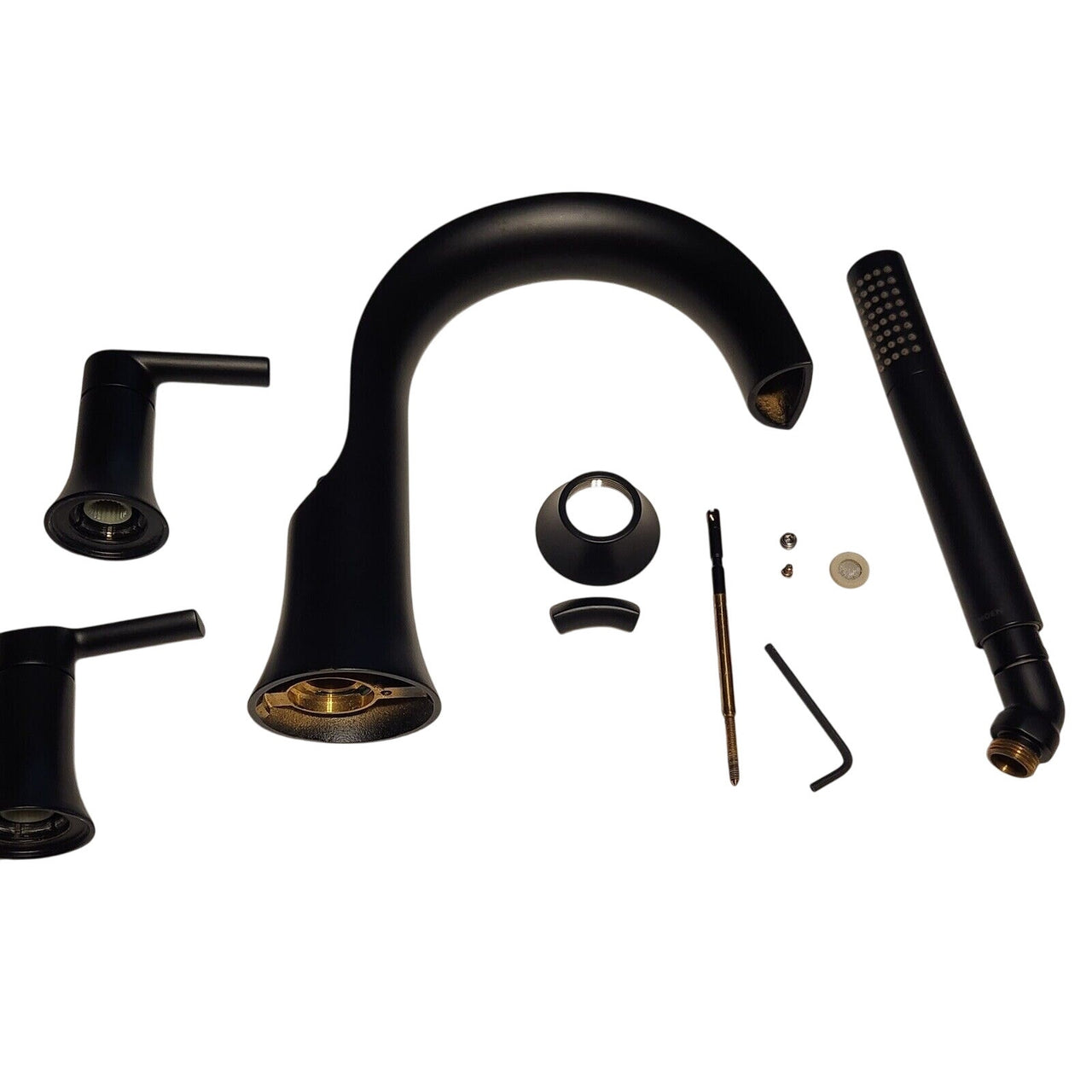 Moen TS984BL Doux Two-Handle Non-Diverter Roman Tub Faucet - Matte Black *READ
