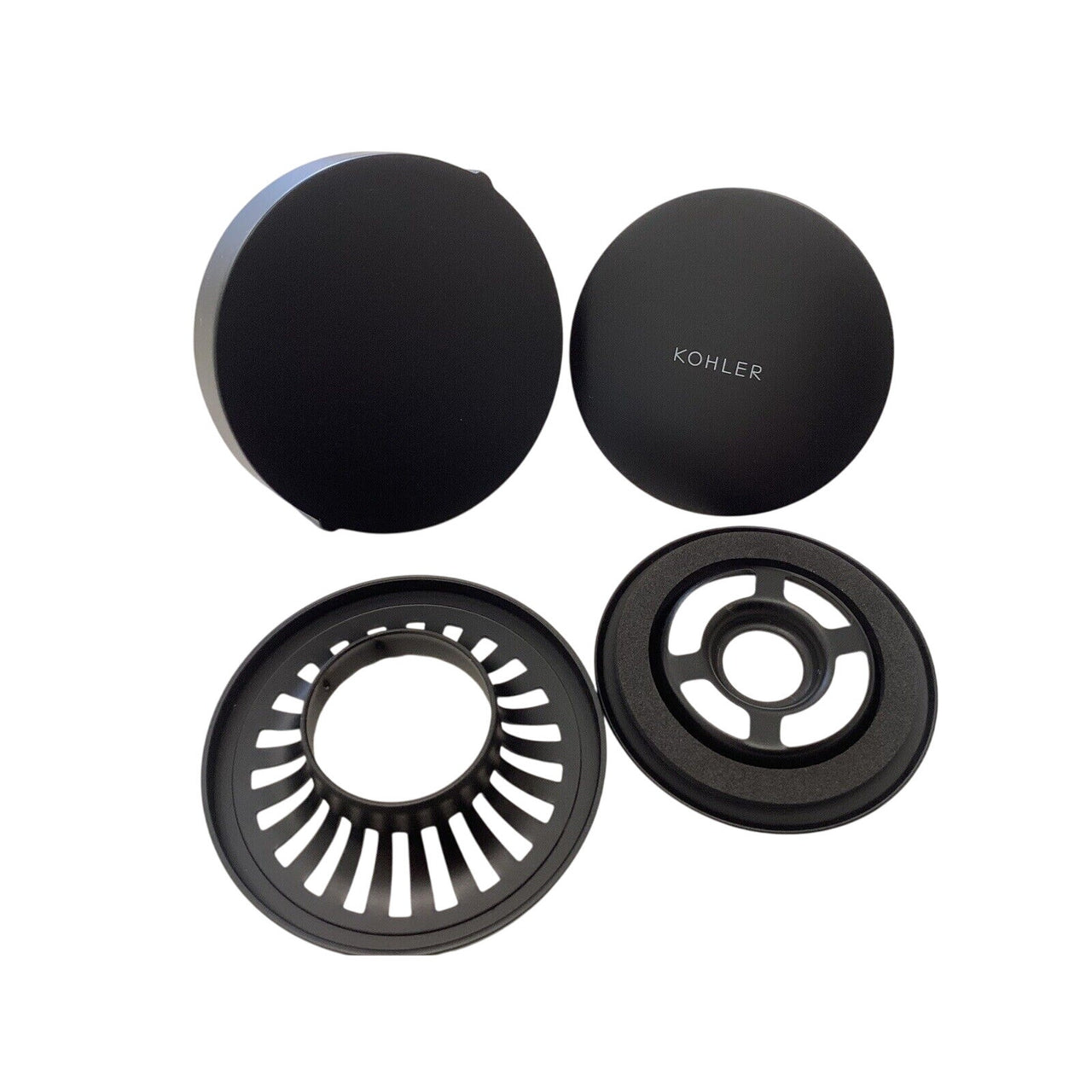 Kohler T37392-BL PureFlo Rotary Turn Cable Bath Drain Trim - Matte Black